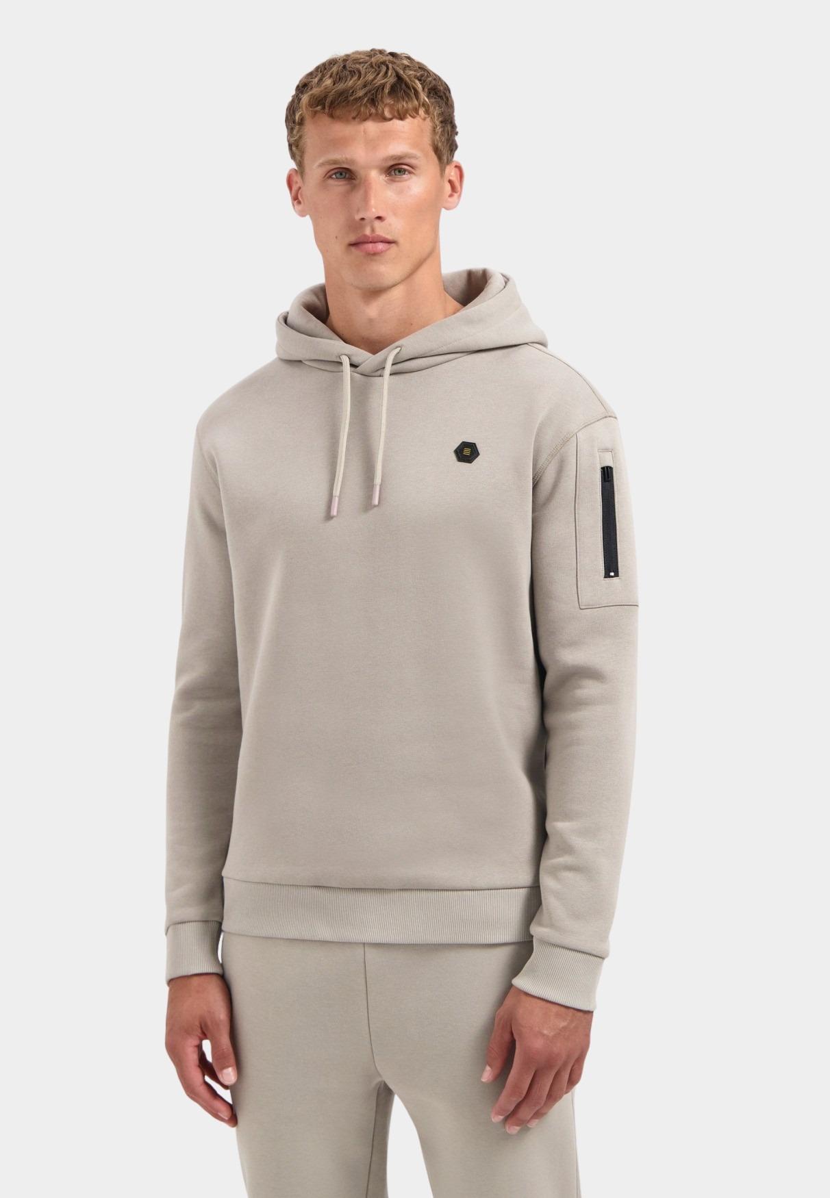 No Excess Hoodie Grijs Sweater Hooded Brushed 29130850/018