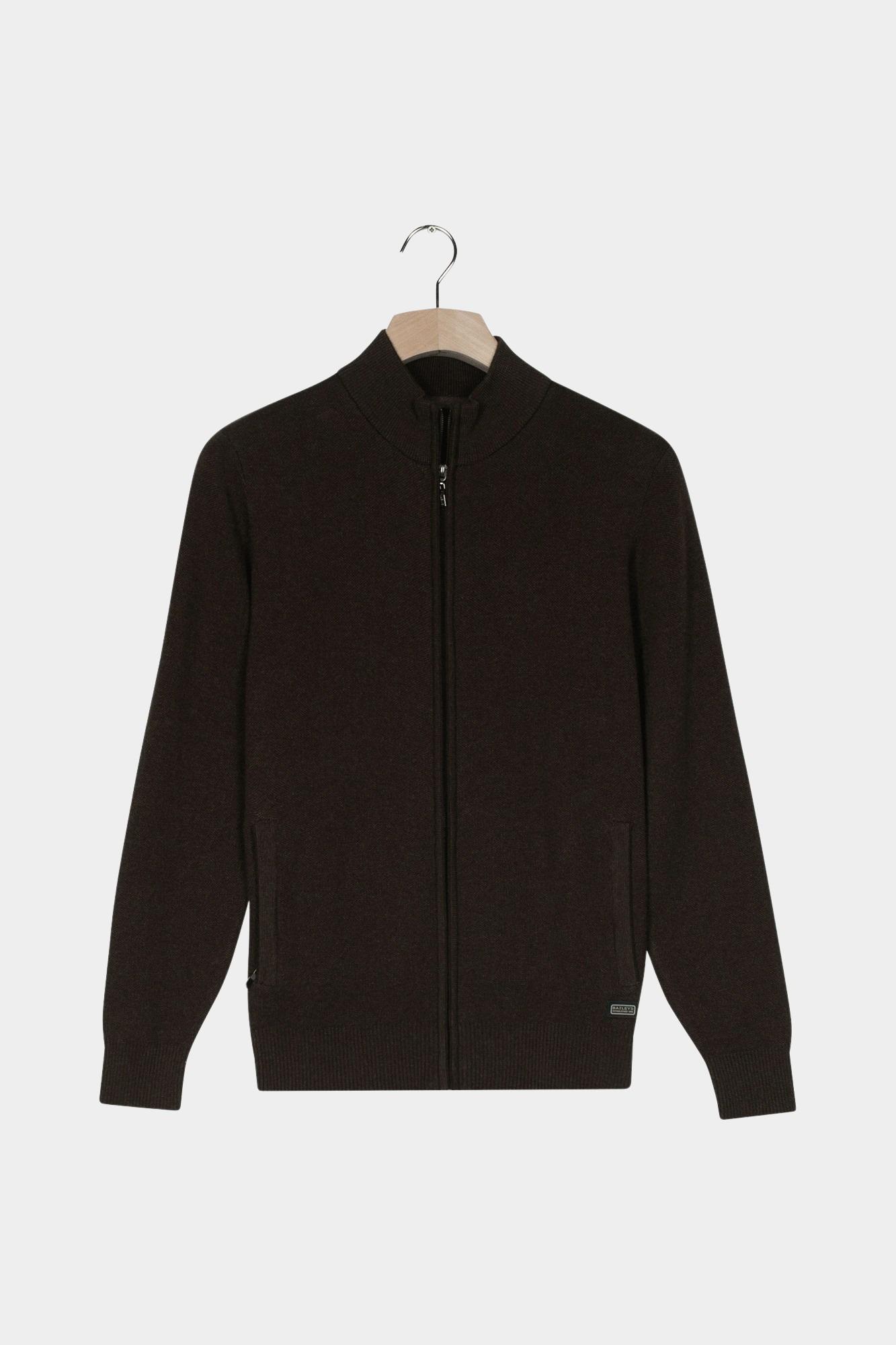 Baileys Vest Bruin Cardigan Zip  all-over 2-tone 522009/895