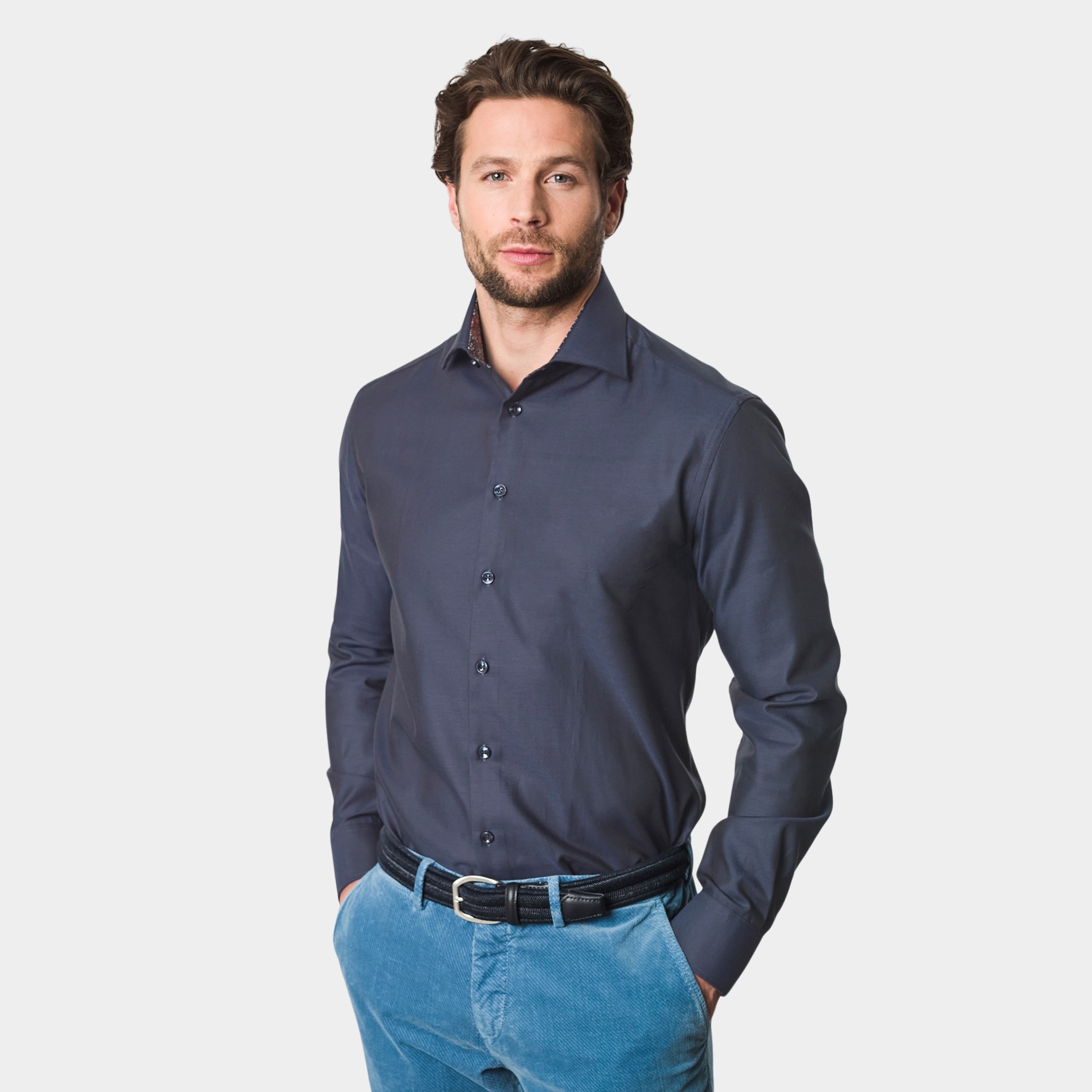 Ledub Overhemd extra lange mouw Blauw LE24233   MFN 7 0142665/195-194-000