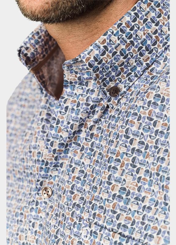 Ledub Business hemd korte mouw Blauw  0143296/140-645-000