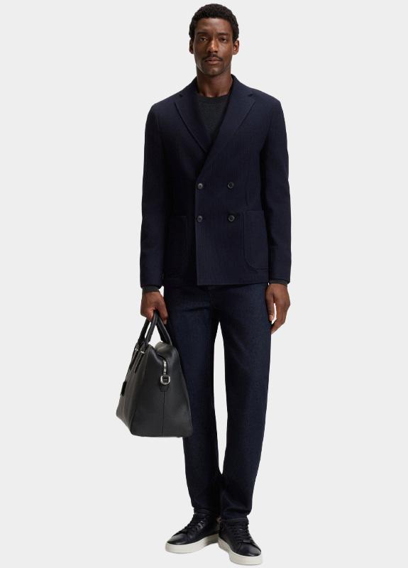 BOSS Black Pullover Blauw H-Habito 10274948 01 50549985/404