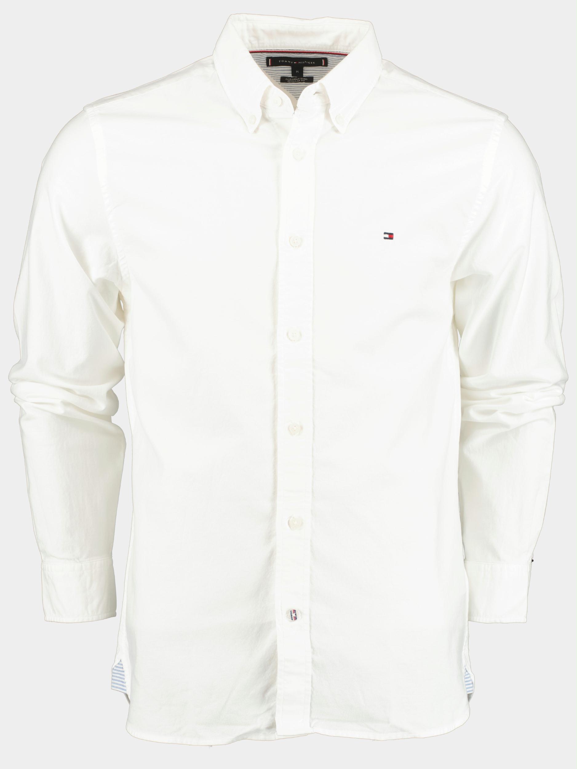 Tommy Hilfiger Casual hemd lange mouw Wit Pigment garment dye MW0MW30677/YBL