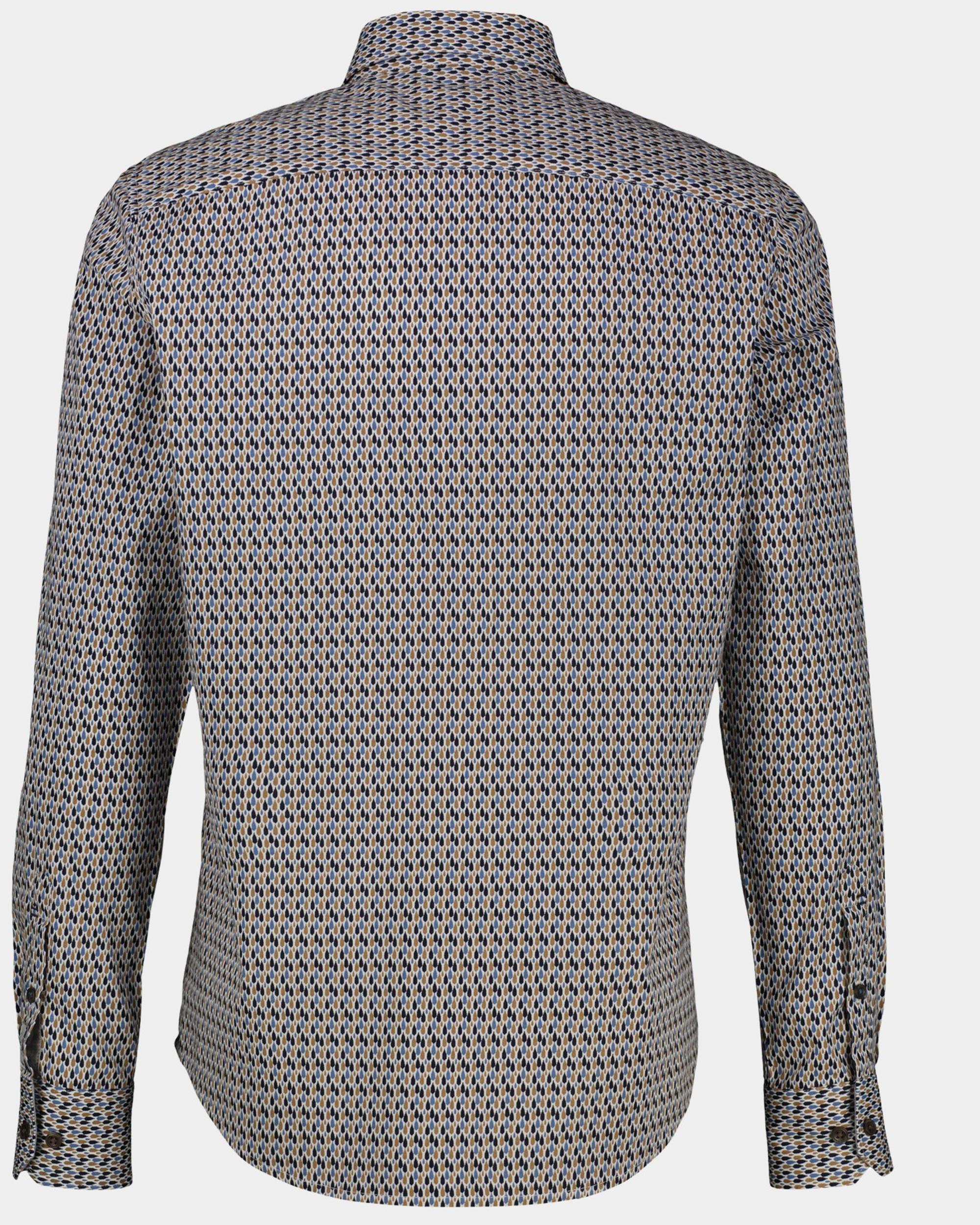 Lerros Casual hemd lange mouw Bruin  2581374/756