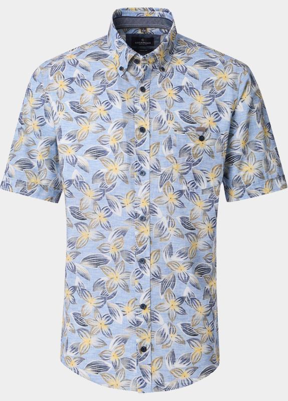 Casamoda Casual hemd korte mouw Blauw B.D. Casual Fit Short 1/2Arm 126130501/100