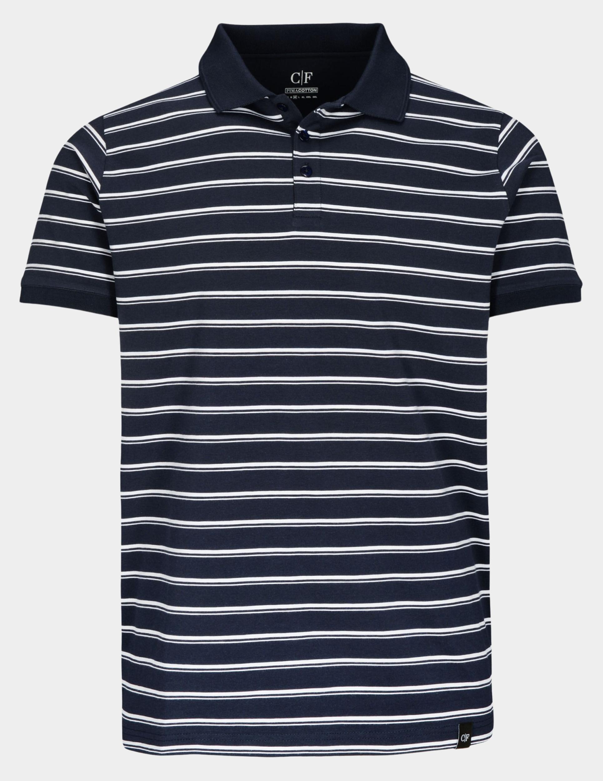 Commander Polo korte mouw Blauw 3-Knopf Poloshirt 1/2Arm 213011986/607