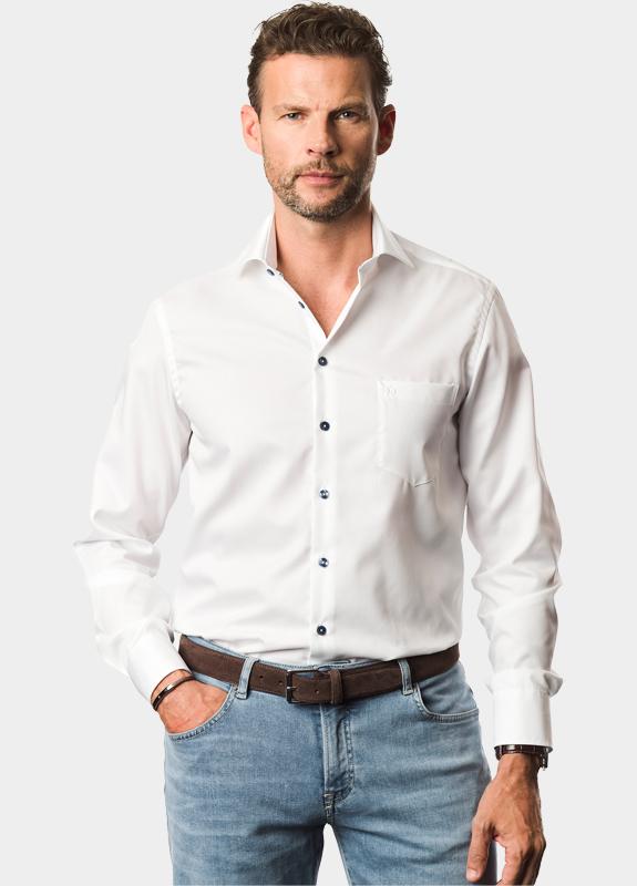 Ledub Business hemd lange mouw Wit  0143285/910-180-000