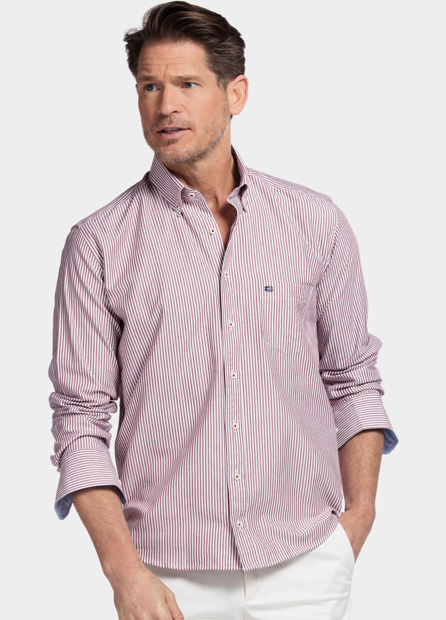 Giordano Overhemd heren Rood Ivy long sleeve button down o 517131/30