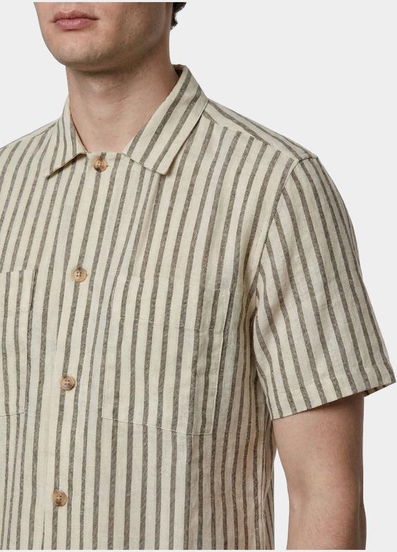 Born With Appetite overhemd korte mouw heren Bruin Crew Shirt Ss BWA26113CR59/2004