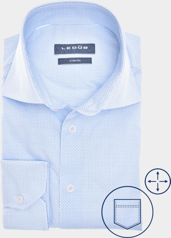 Ledub Business hemd lange mouw Blauw  0142283/130-000-000