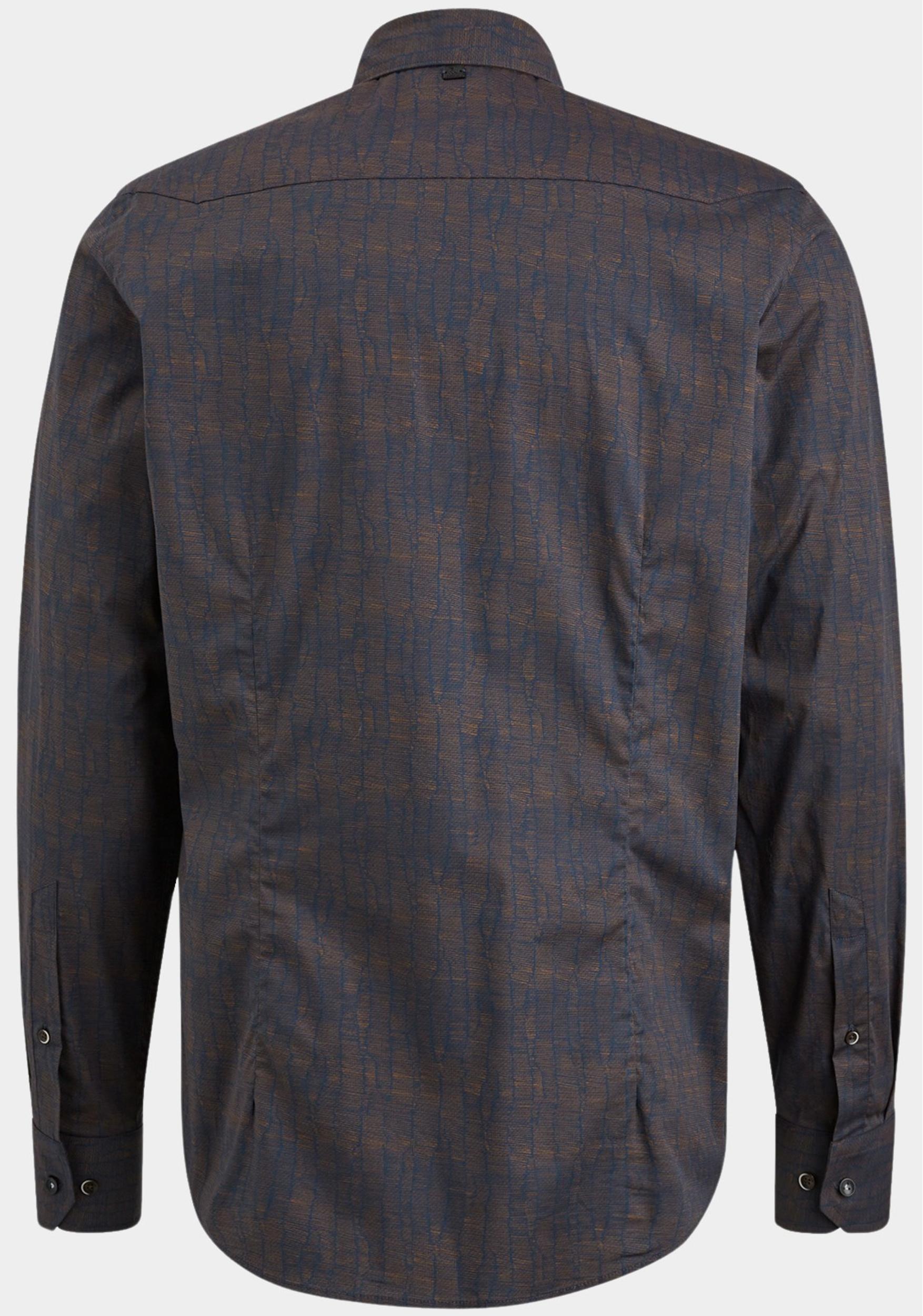 Vanguard Casual hemd lange mouw Bruin Long Sleeve Shirt Print on fi VSI2309220/8250