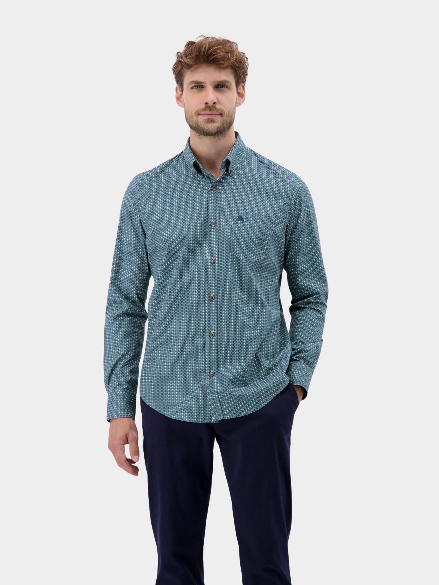 Lerros Casual hemd lange mouw Blauw  2591155/429