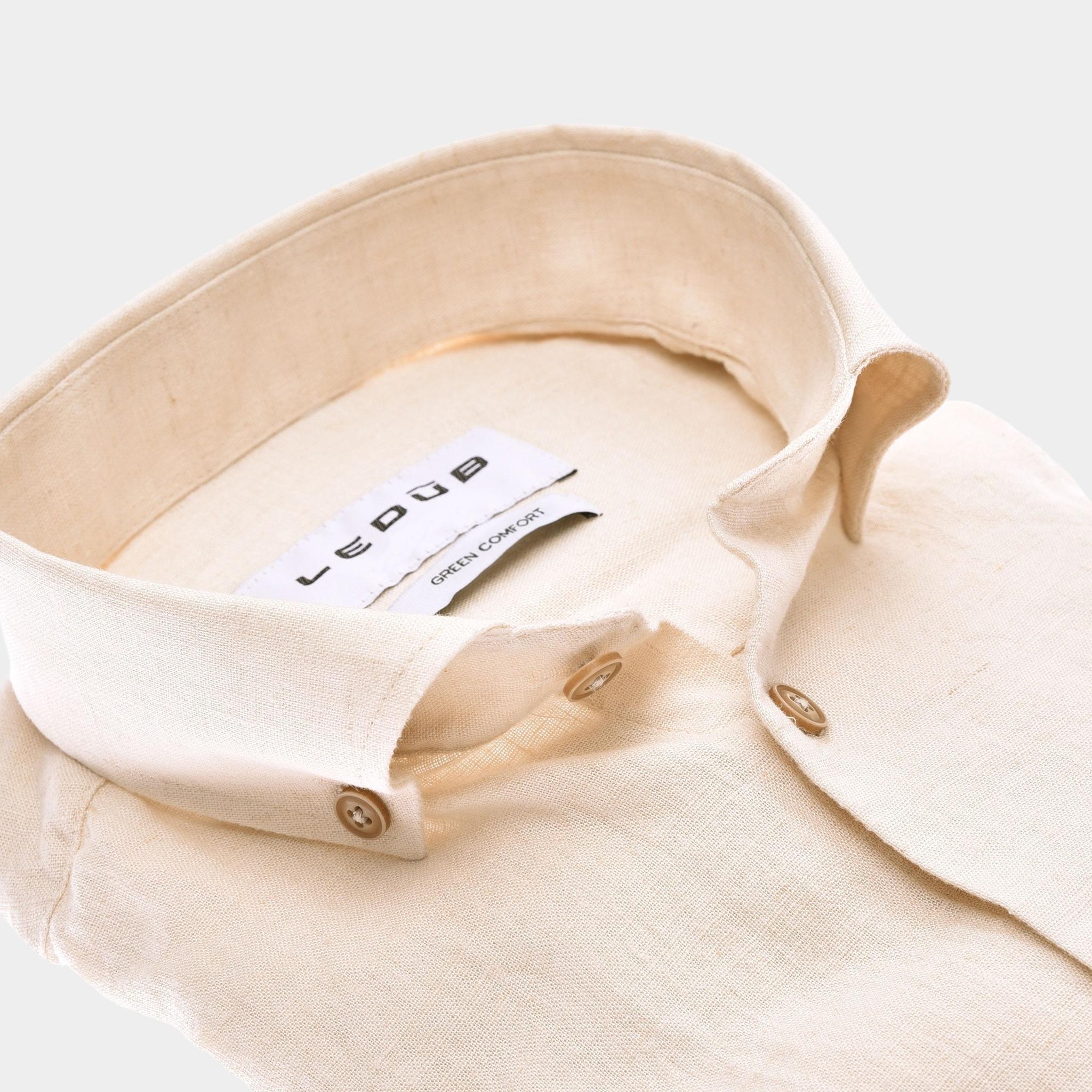 Ledub Business hemd lange mouw Bruin  0142919/620-000-000