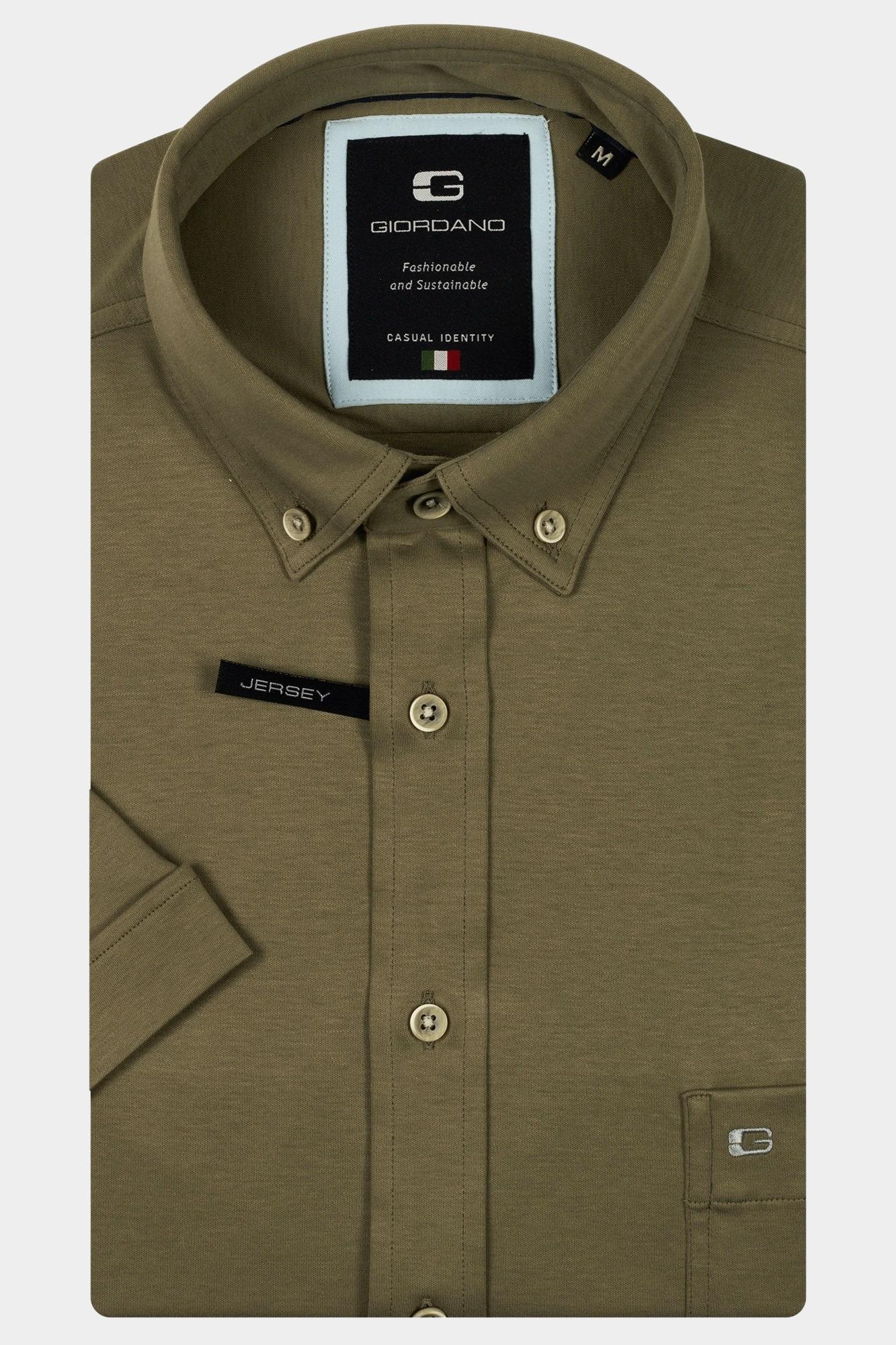 Giordano Casual hemd korte mouw Groen League short sleeve button do 516078/70