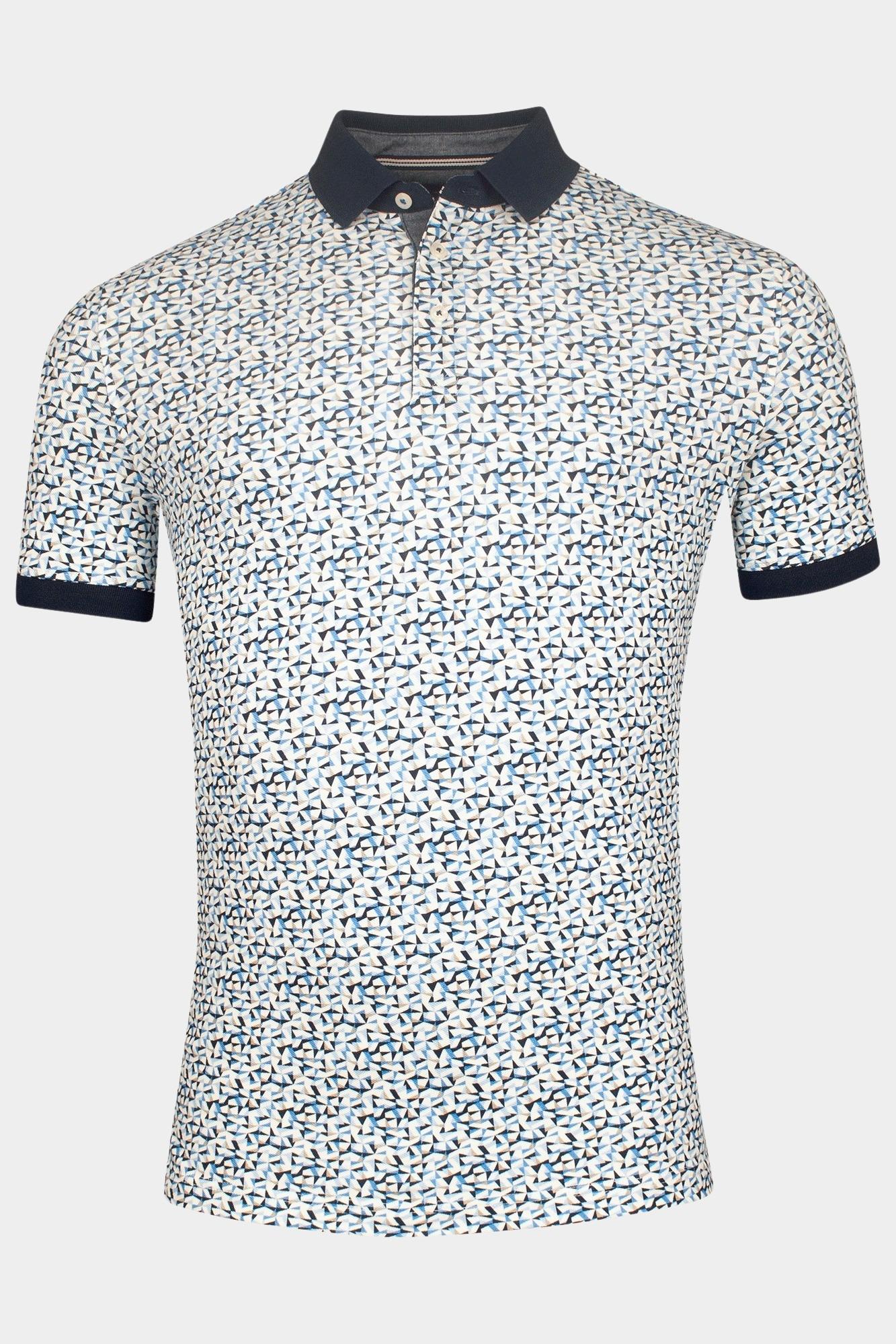 Baileys Polo korte mouw Blauw Poloshirt Pique with all over 515230/62
