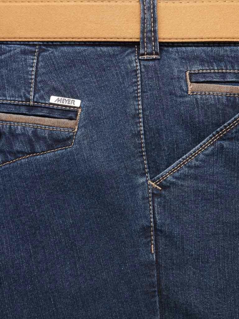 Meyer 5-Pocket Jeans Blauw jeans pantalon chicago blauw 3321411600/45