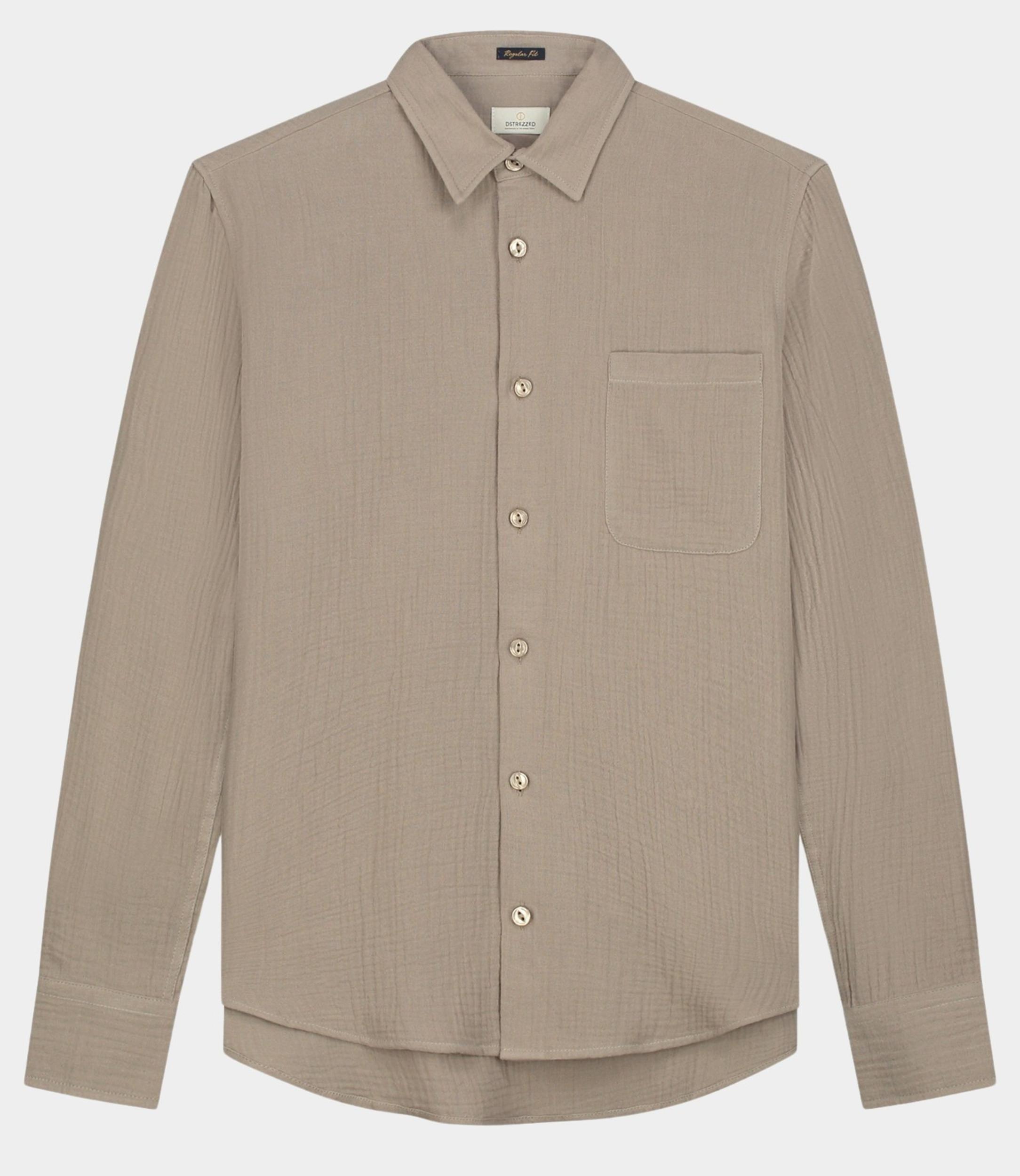 Dstrezzed Casual hemd lange mouw Beige DS_Axton Shirt 303816/213