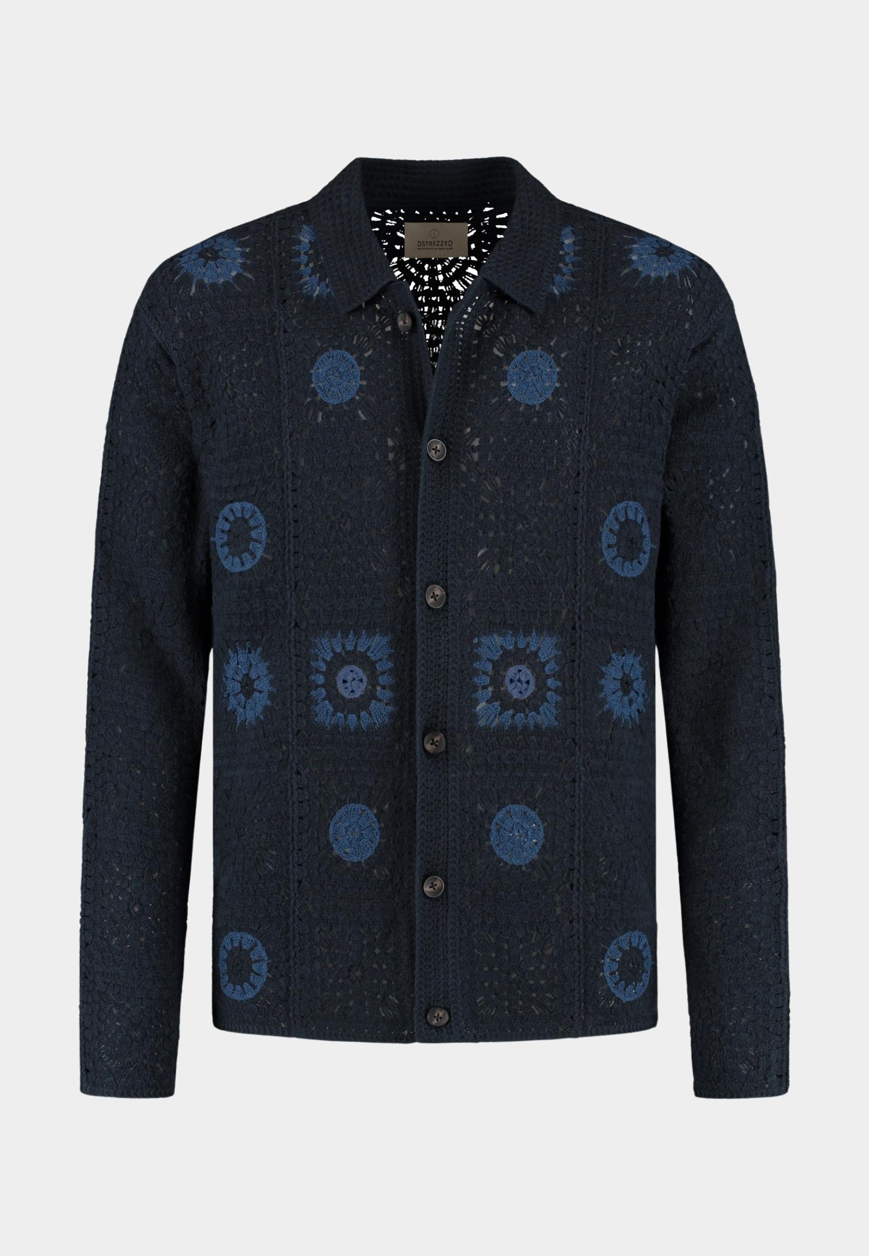 Dstrezzed Overshirt Blauw DS_Timeo Knitted Shirt 405914/649