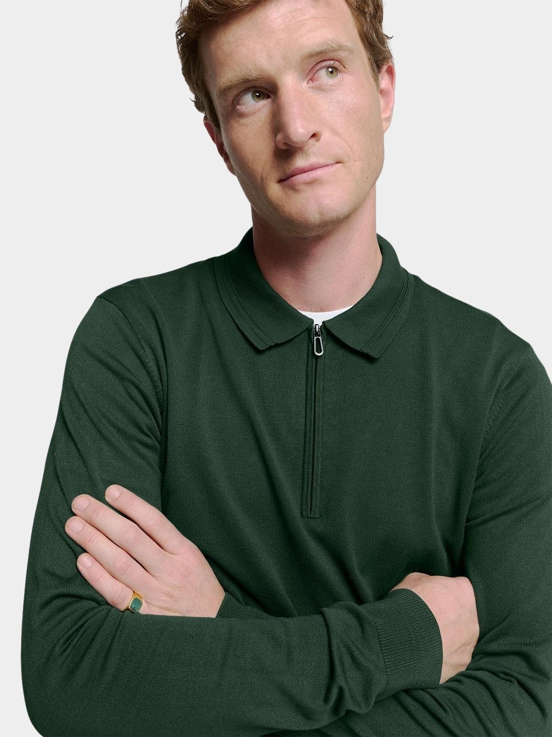 No Excess Pullover Groen Pullover Polo Half Zip 25210846/052
