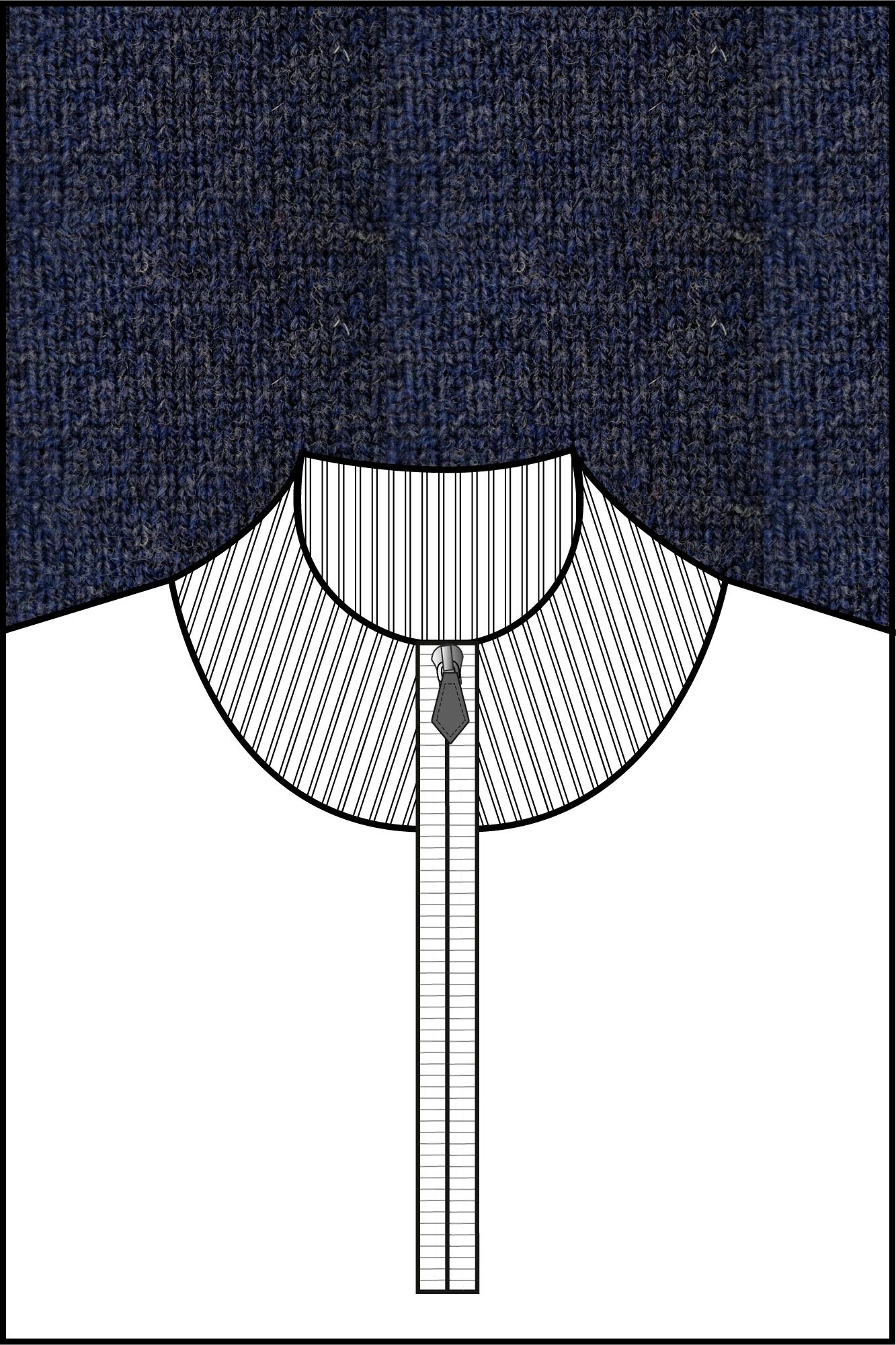 Baileys Half Zip Blauw Pullover 1/2 Zip  10gg, singl 520094/695