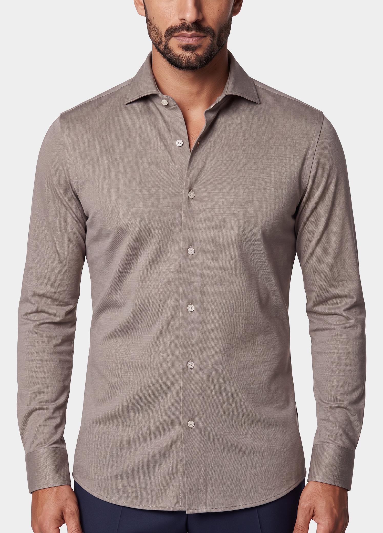 Profuomo Zakelijk overhemd heren Beige  PPWH30025/B