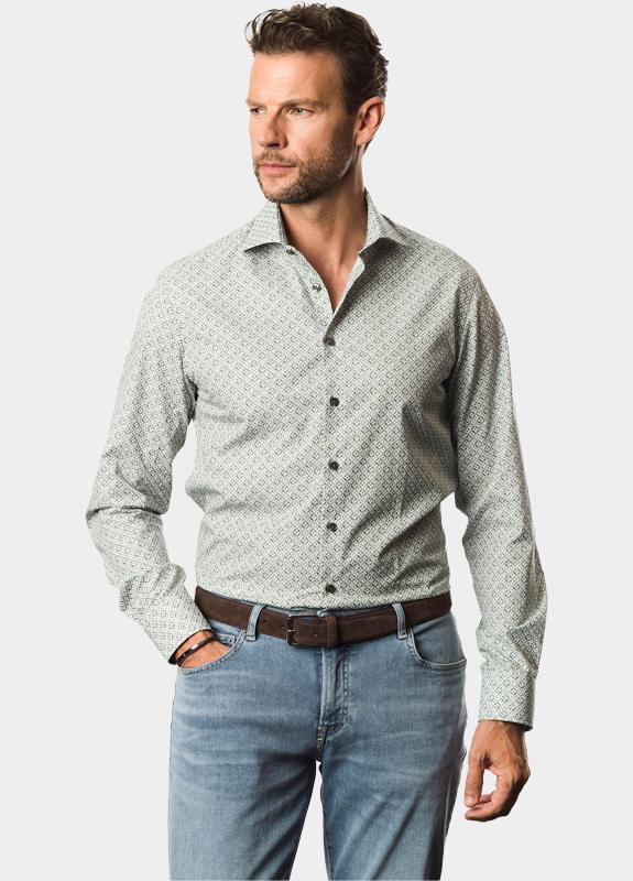 Ledub Business hemd lange mouw Groen  0143345/530-000-000