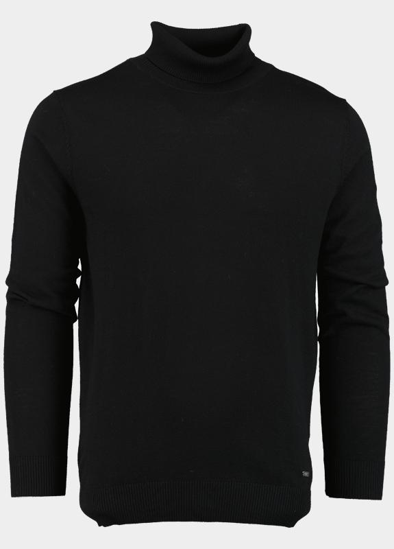 Bos Coltrui Zwart Niels Rollneck Pullover Merino 00005NI13/9001