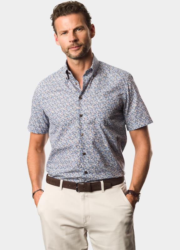 Ledub Business hemd korte mouw Blauw  0143296/140-645-000