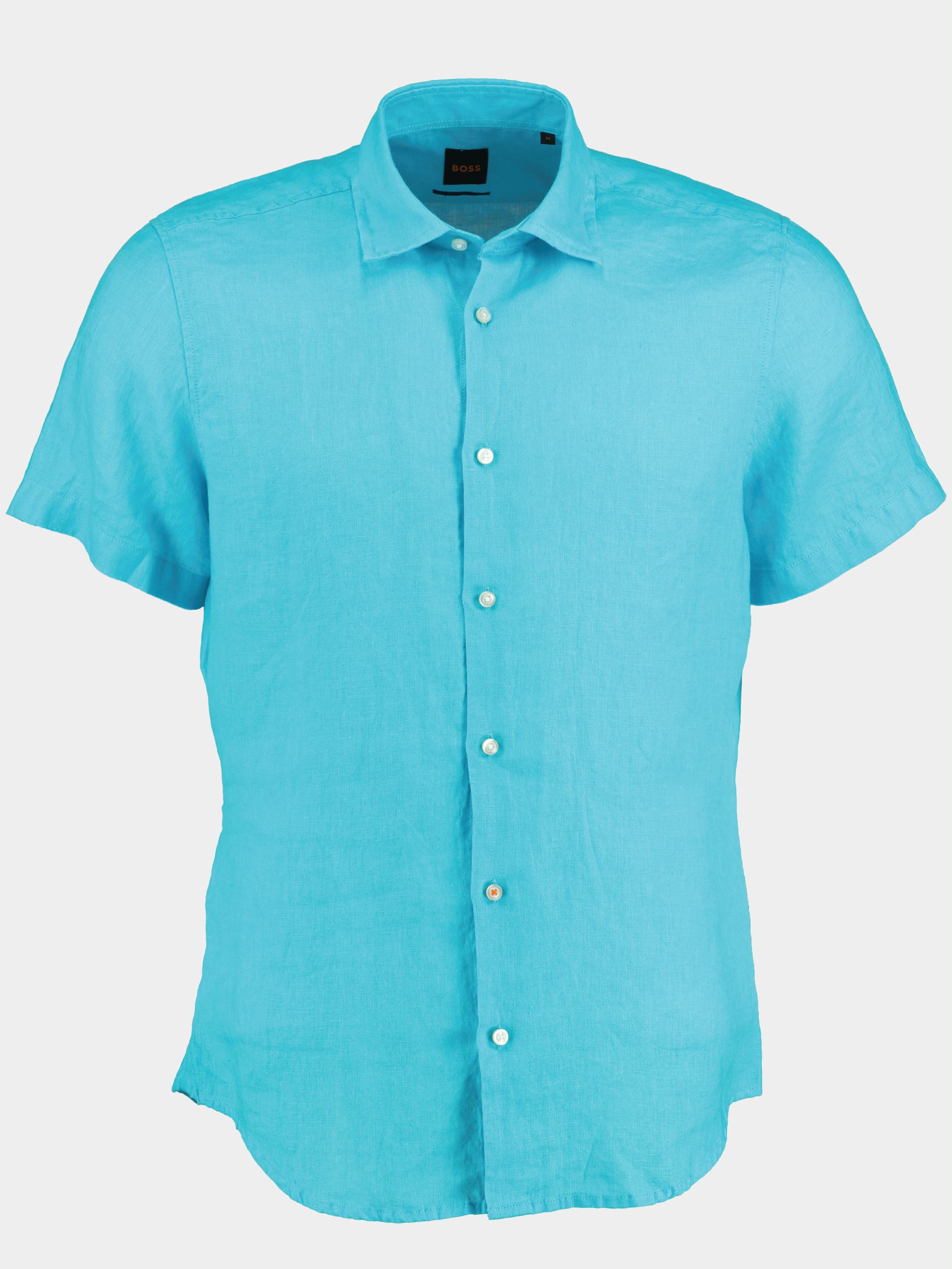 BOSS Orange Casual hemd korte mouw Blauw Rash1 10240024 01 50467417 462