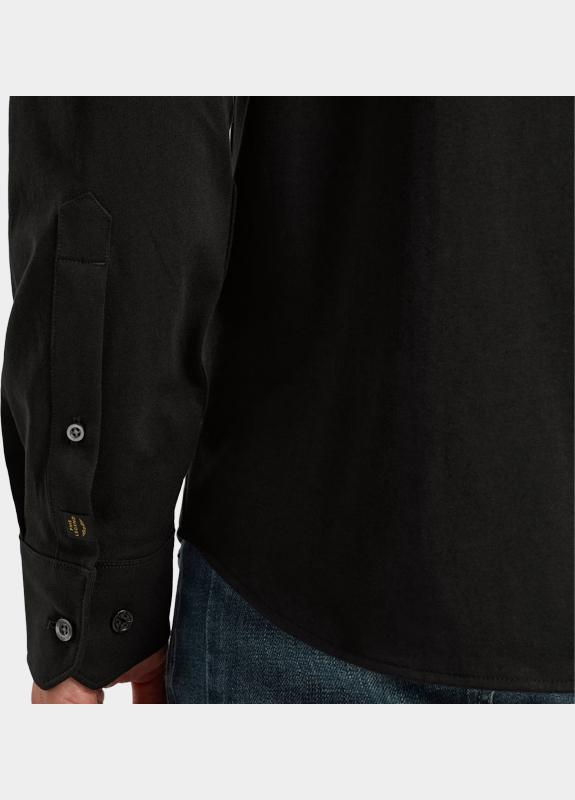 PME Legend Casual hemd lange mouw Zwart LONG SLEEVE SHIRT Satin Jerse PSI2511234/999