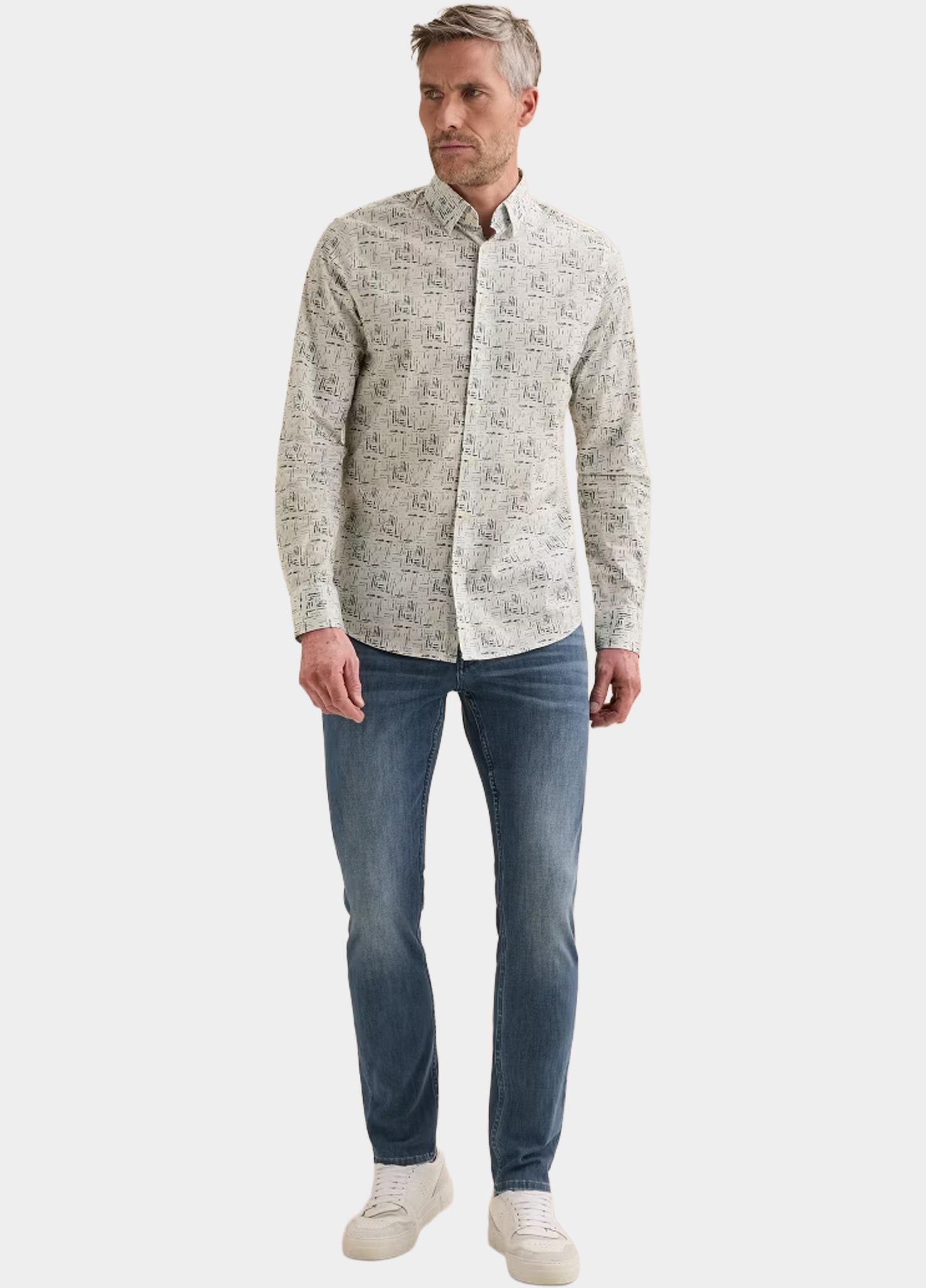 Vanguard Overhemd heren Wit Long sleeve shirt Print on po VSI2608204/7004