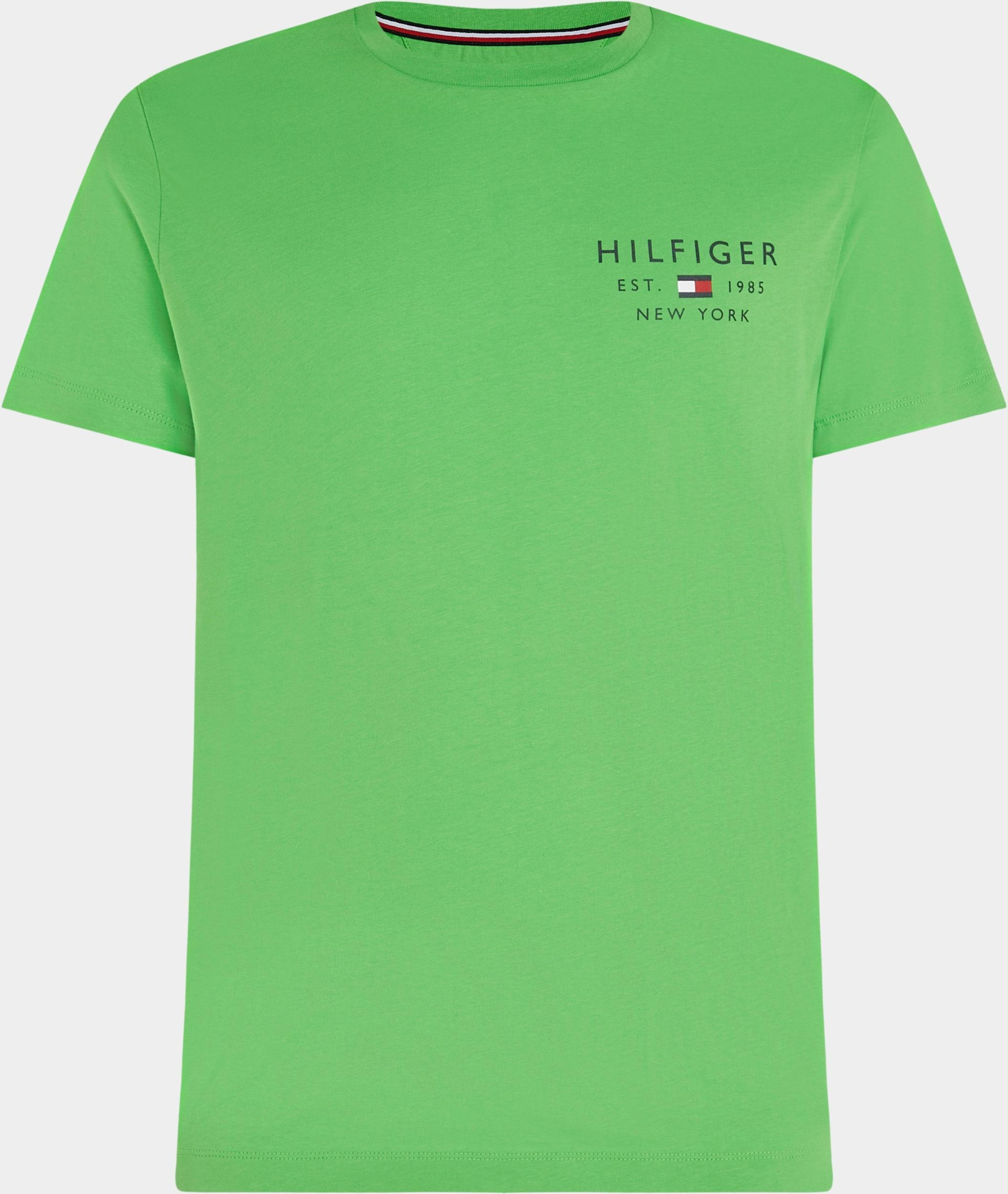Tommy Hilfiger T shirt korte mouw Groen Brand love small logo MW0MW30033 LWY