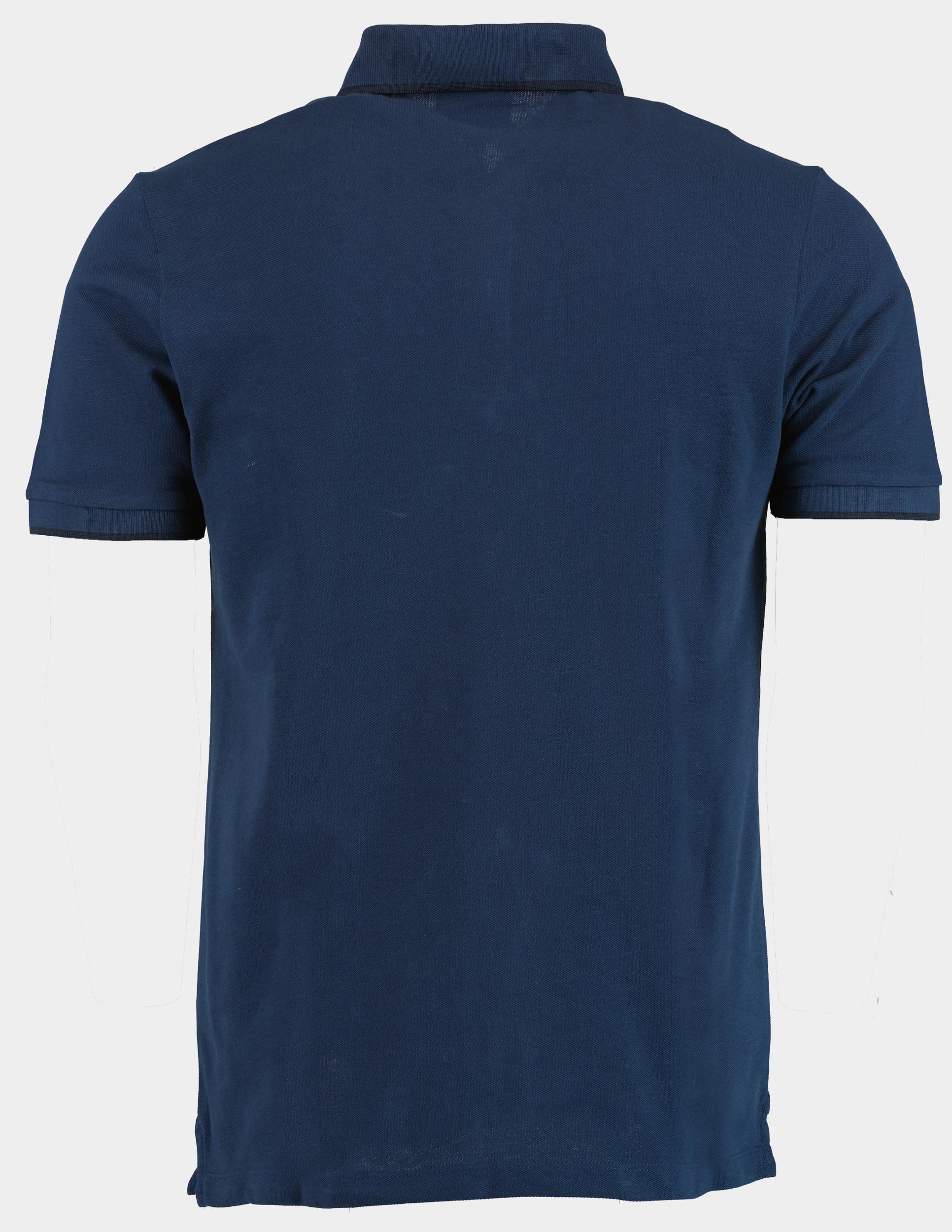 Bos Polo korte mouw Blauw Polo contrast 2784425/208 Cobalt blue