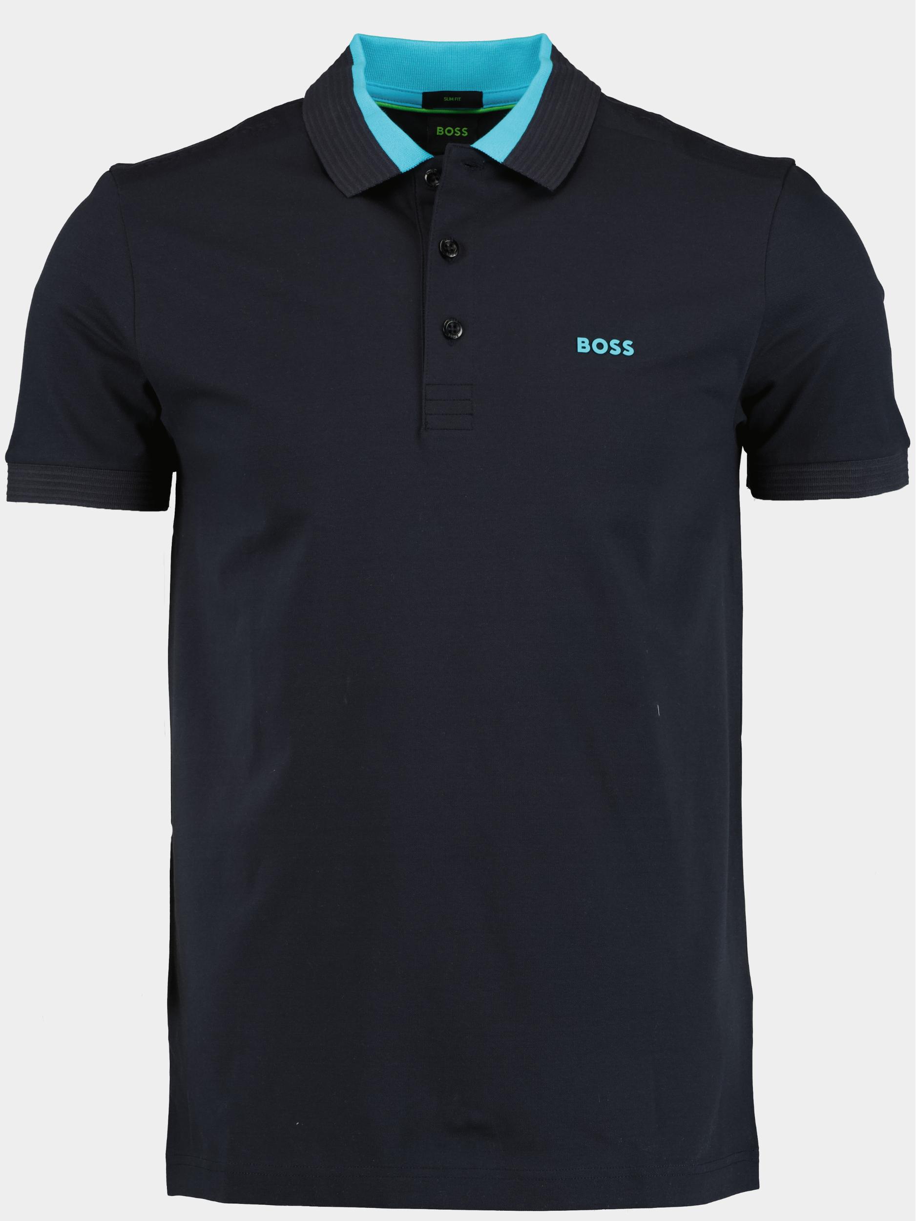 BOSS Green Polo korte mouw Blauw Paule 10247466 01 50483246/402