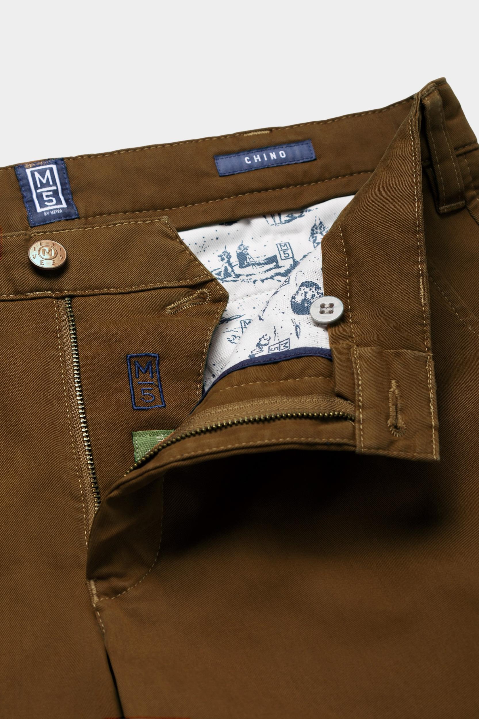 Meyer Katoenen Broek Bruin CHINO Art.9-6001 3649600100/43