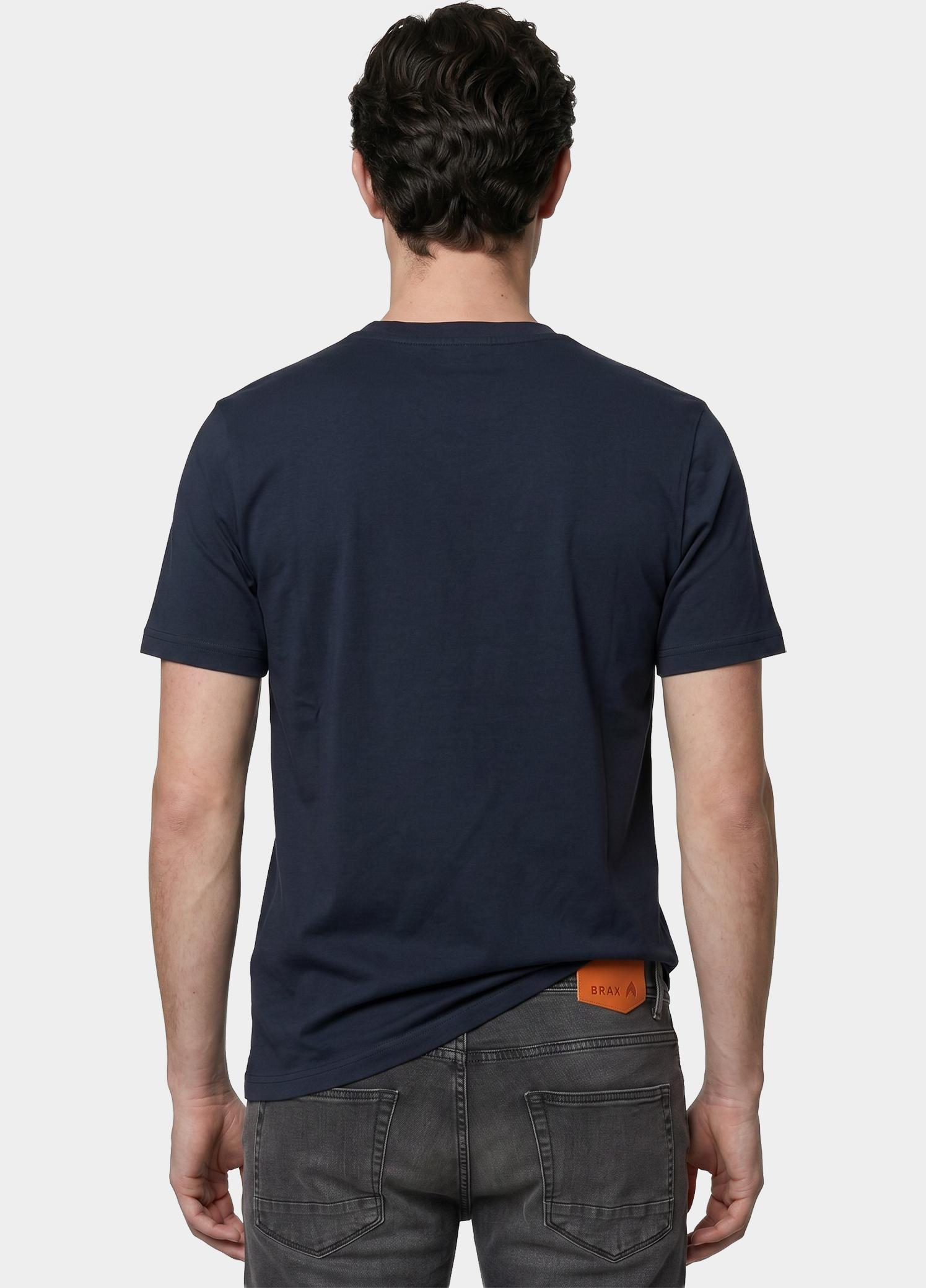 Scotland Blue T-shirt heren Blauw Parker T-shirt SPE25108PA33SB/290 navy