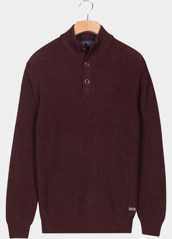 Baileys Half Zip Blauw Pullover 1/2 Zip/Buttons  Mou 528426/405