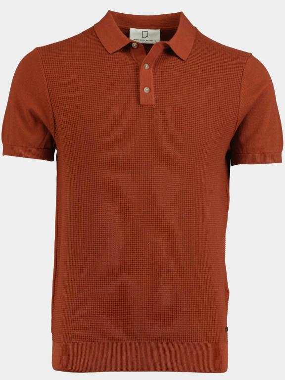 Born With Appetite Polo korte mouw Bruin Mees - Polo Fancy Knit 22108ME18/855 caramel