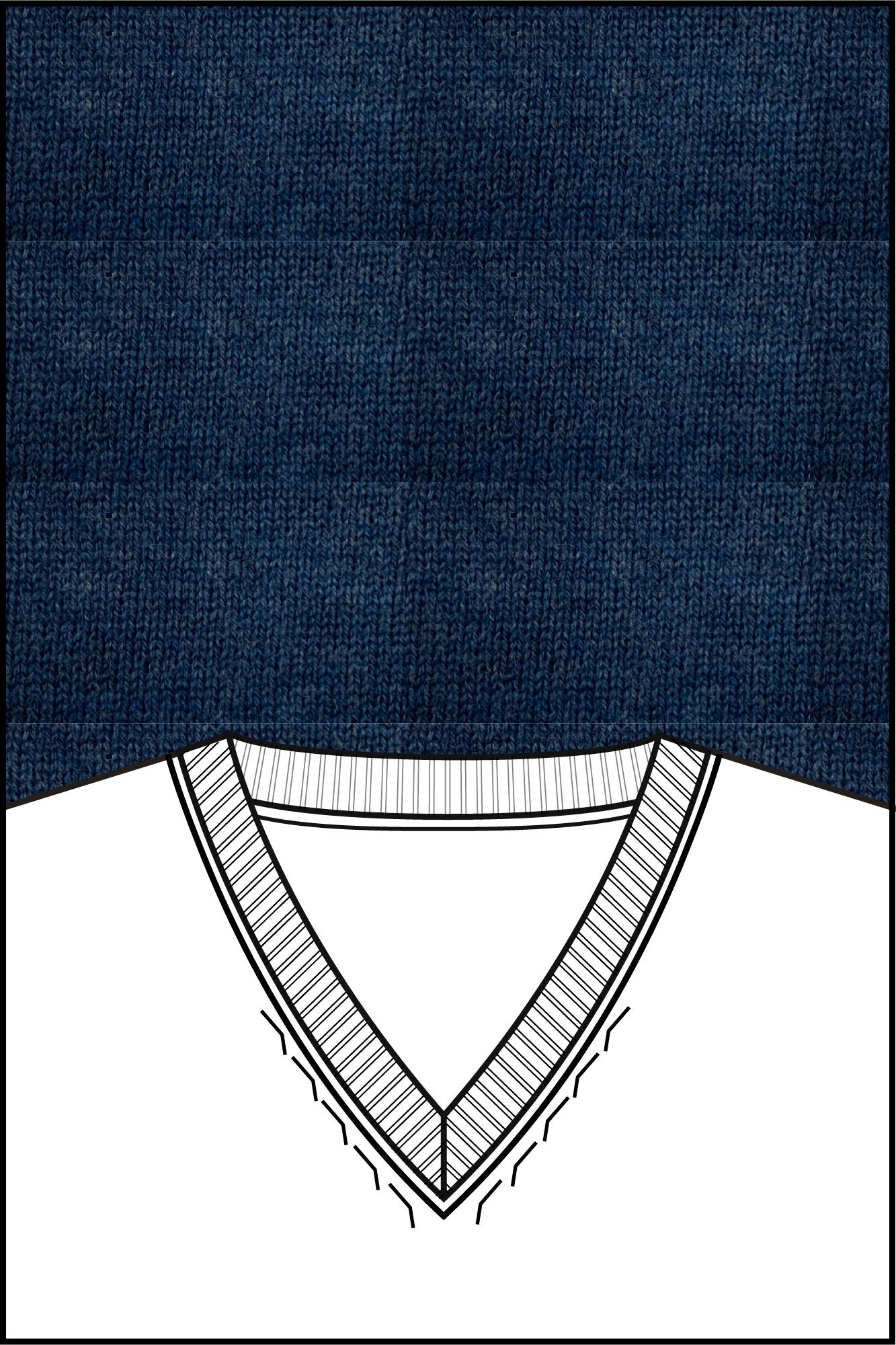 Baileys Pullover Blauw V-Neck Pullover Pima Cotton 1 528100/675