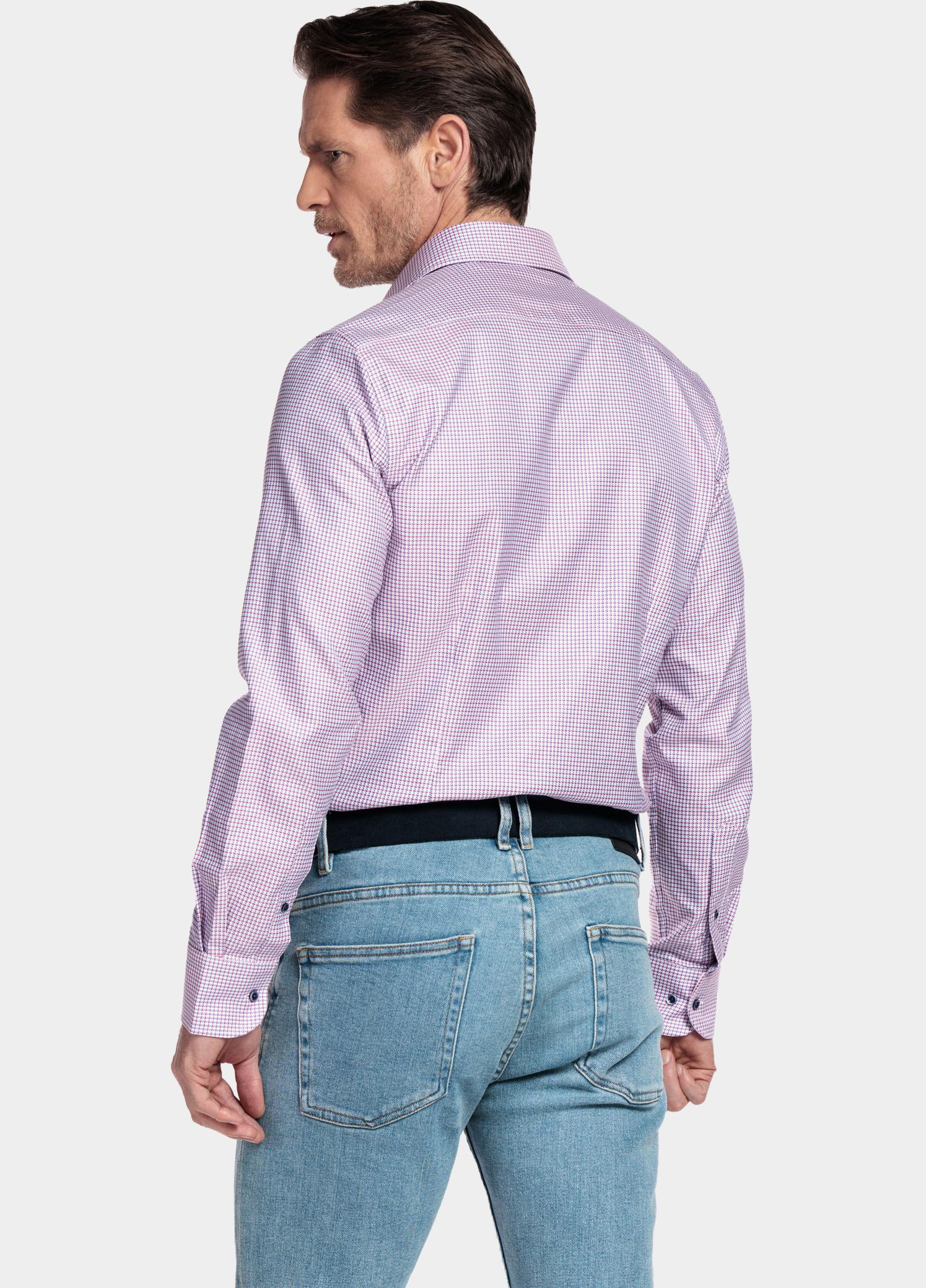 Giordano Overhemd heren Roze Locarno Long Sleeve Semi Cuta 617840/50