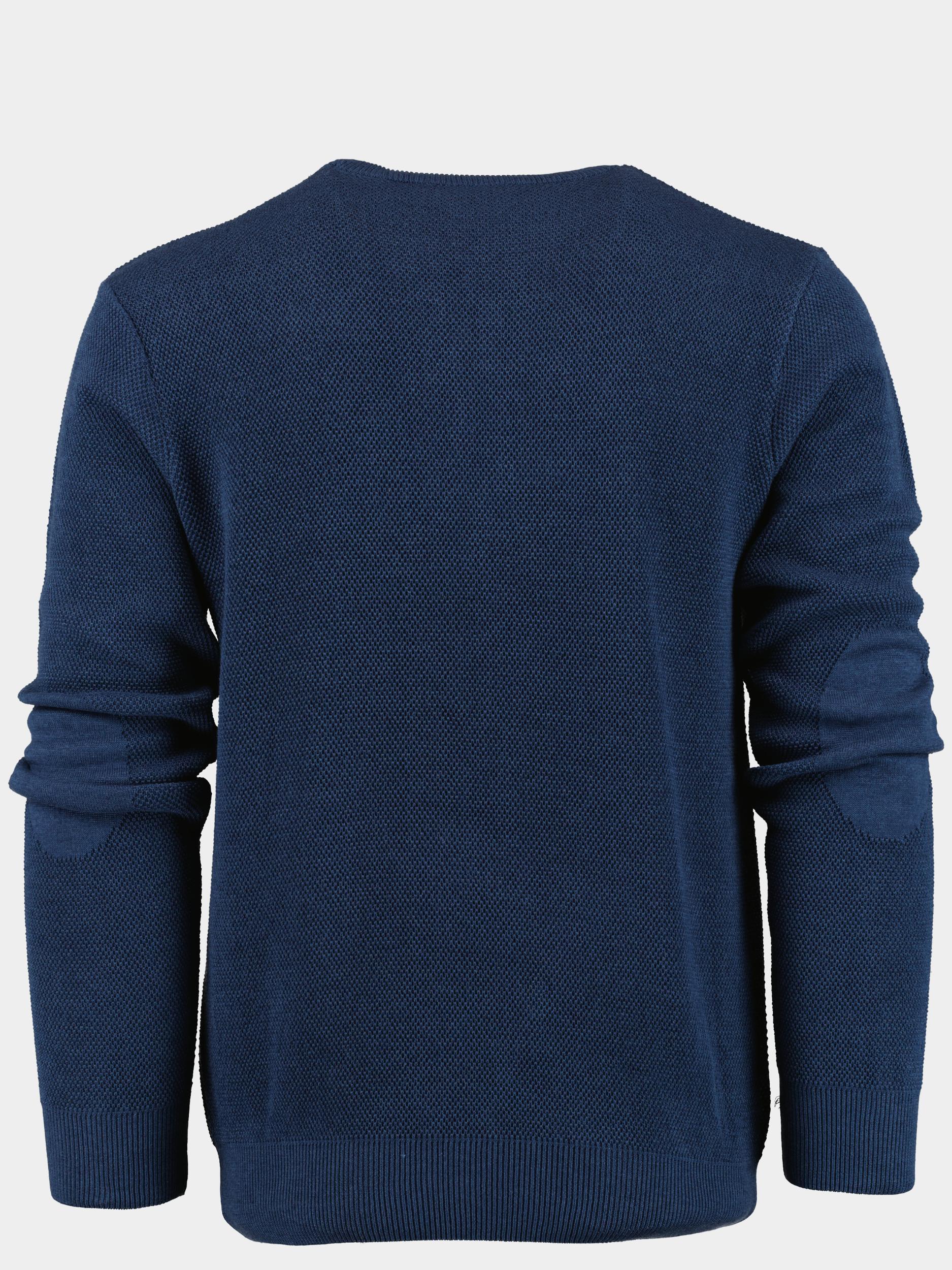 Innocente Pullover Blauw met ronde hals en dessin ART-2304/8160 indigo