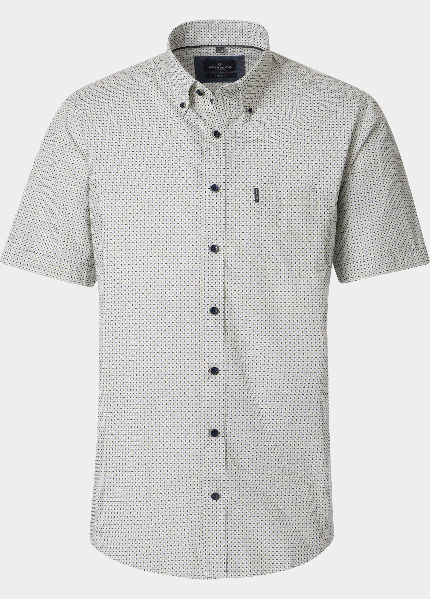 Casamoda Casual hemd korte mouw Groen B.D. Casual Fit 1/2Arm_ 126131301/300
