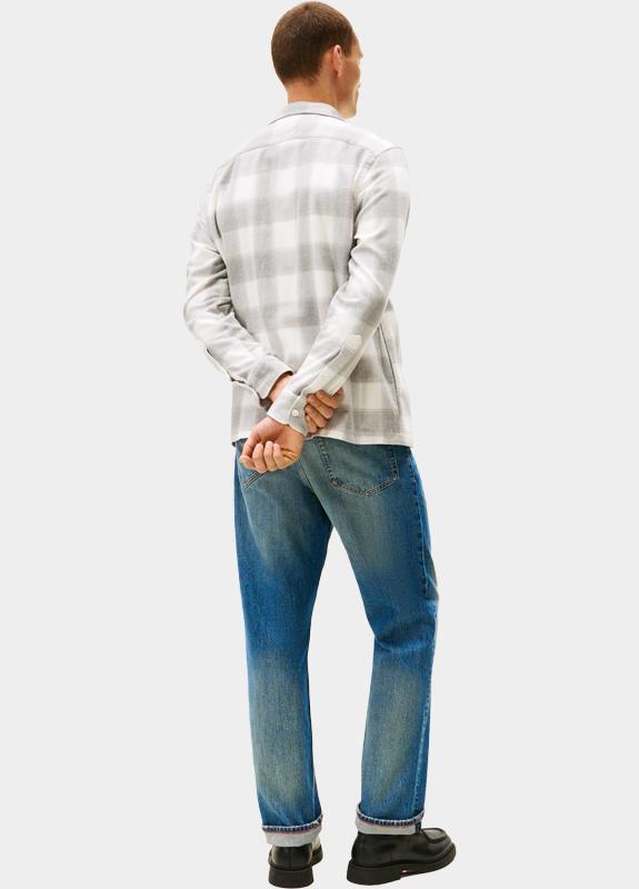 Tommy Hilfiger Casual hemd lange mouw Grijs FLANNEL CHECK SHIRT JACKET MW0MW40483/0QY