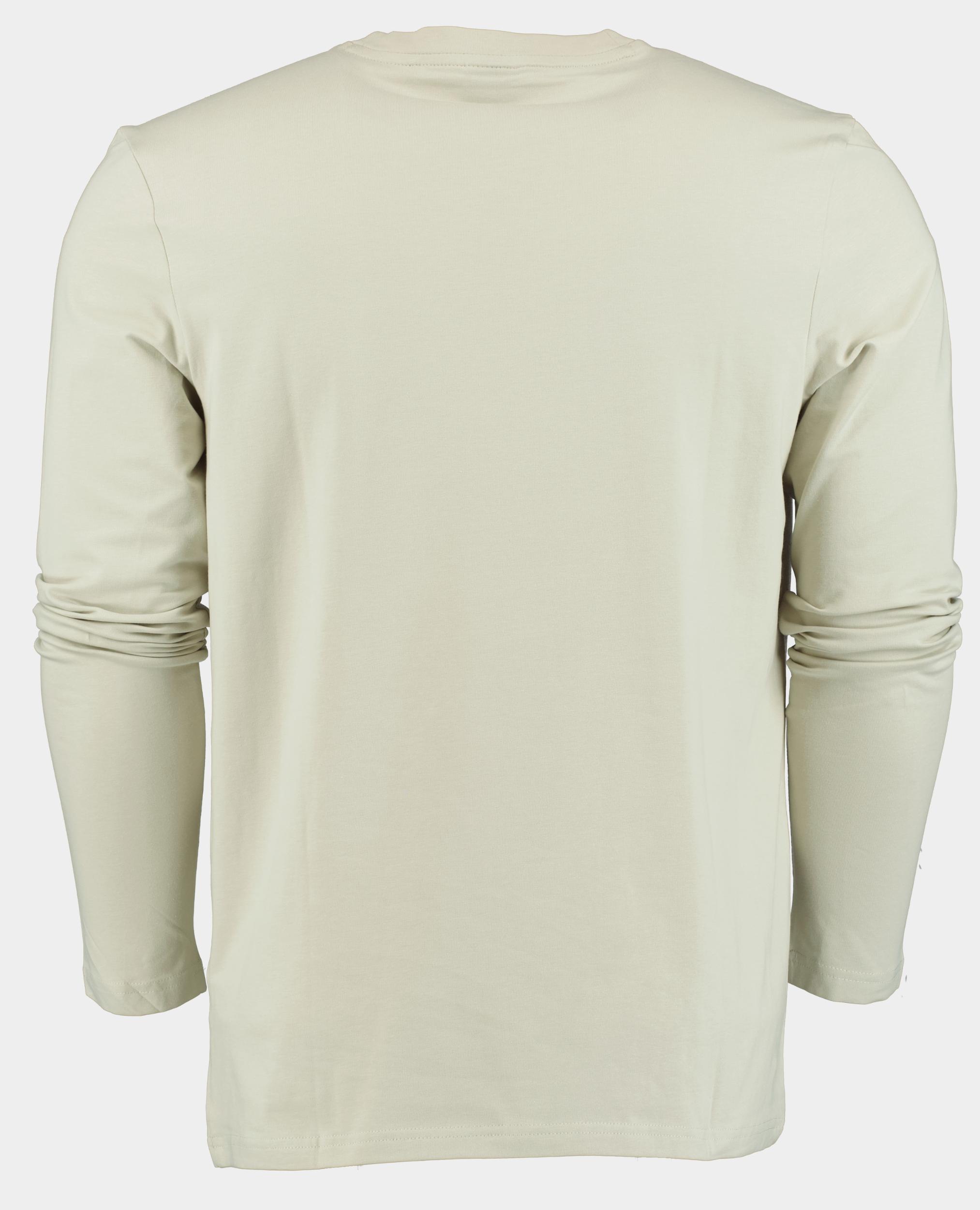 Beige shirt lange mouw online