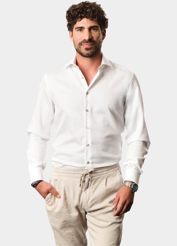 Ledub Business hemd lange mouw Wit LE24305 MFN5 0143350/910-630-000