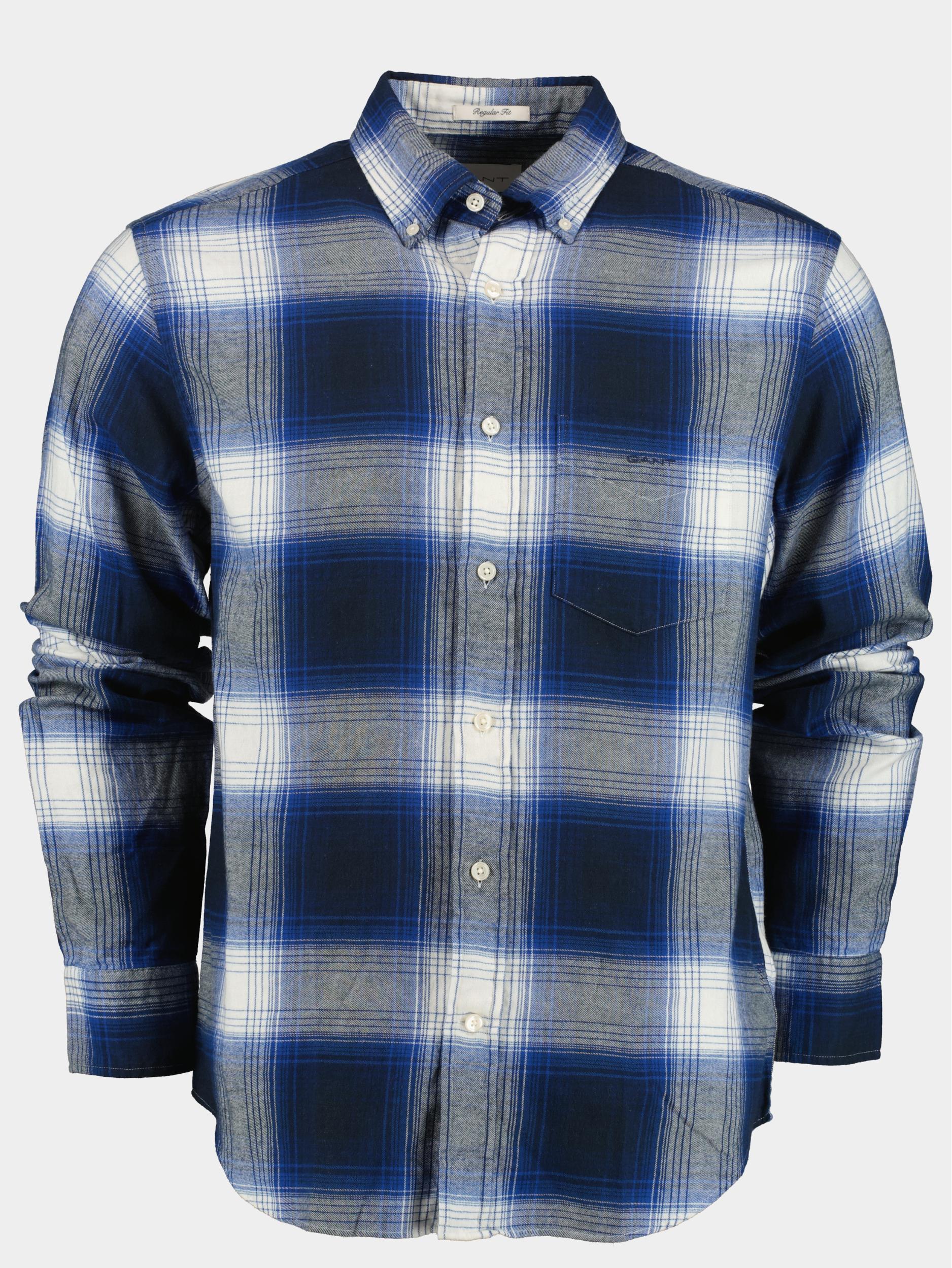 Gant Casual hemd lange mouw Blauw Reg UT Shadow Check Flannel Sh 3230214/436