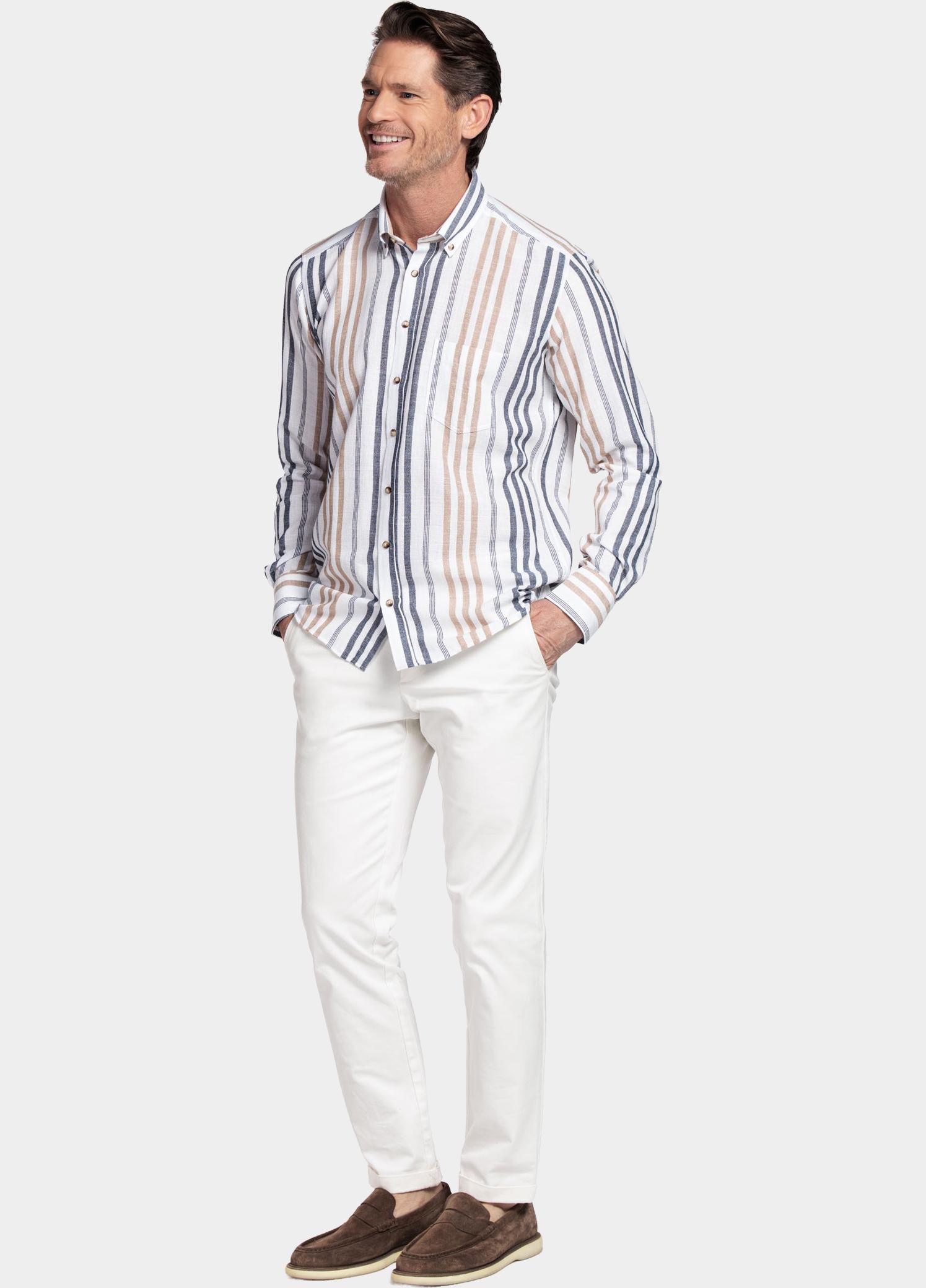 Giordano Overhemd heren Blauw Ivy Long Sleeve Button Down S 617109/60