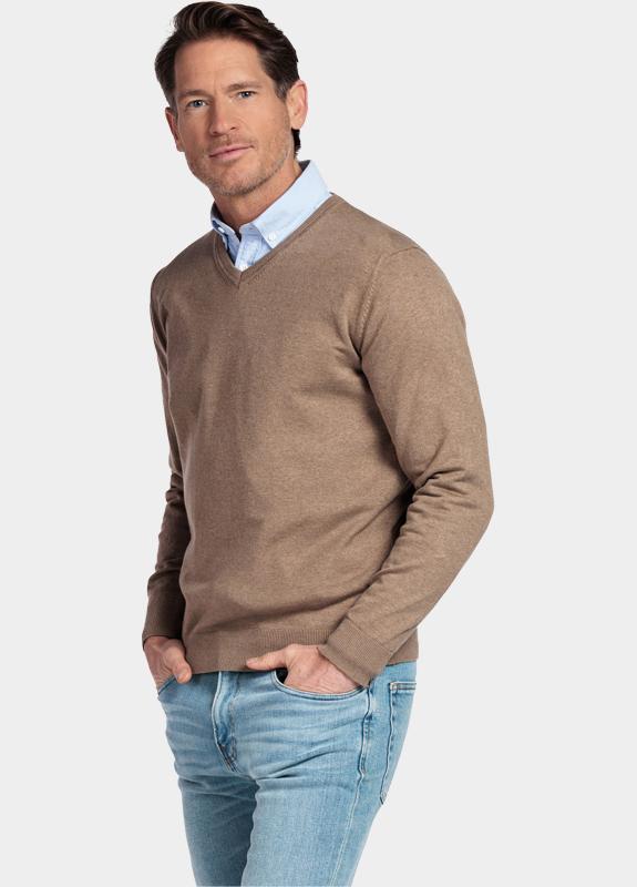 Baileys Pullover Bruin V-Neck Pullover with low powe NOS8100/865