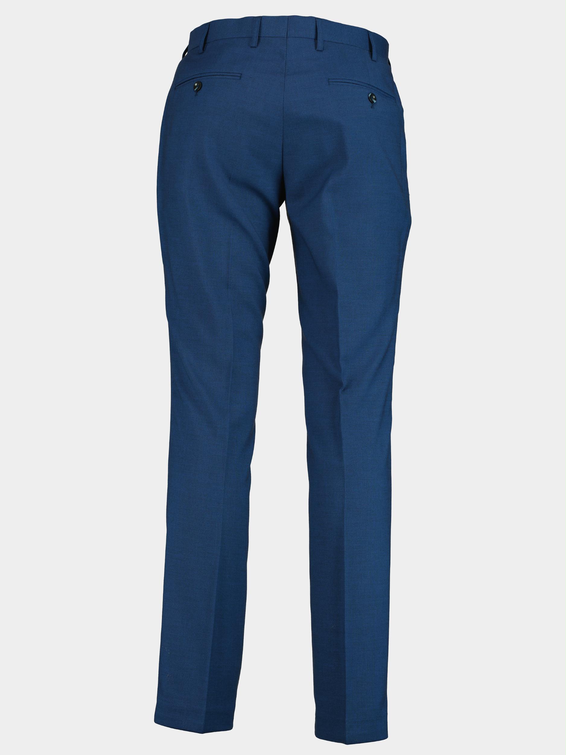 Bos Bright Blue Wollen Pantalon Blauw  25314/2