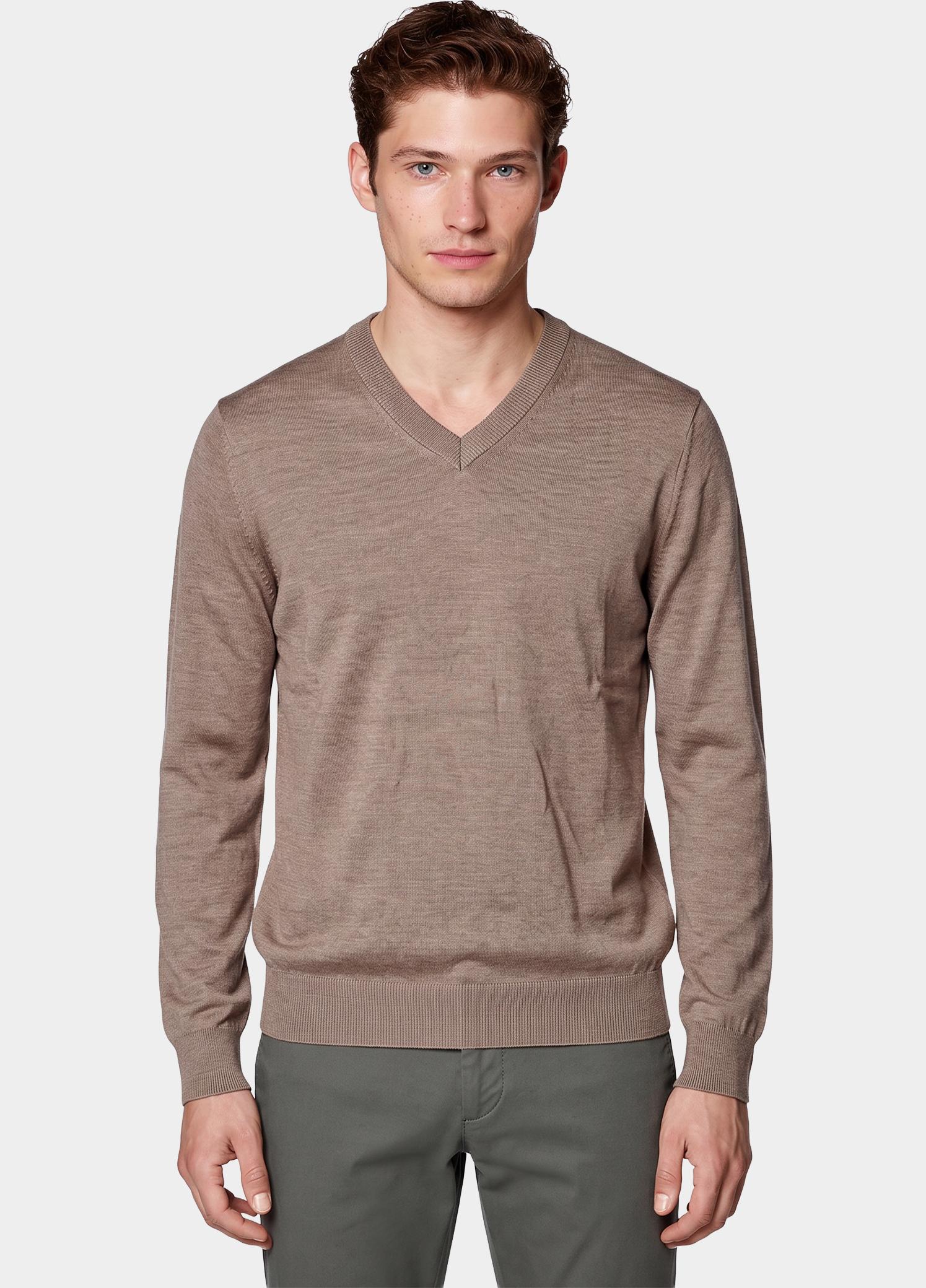 Bos Pullover heren Bruin  263/8017 - Coffee