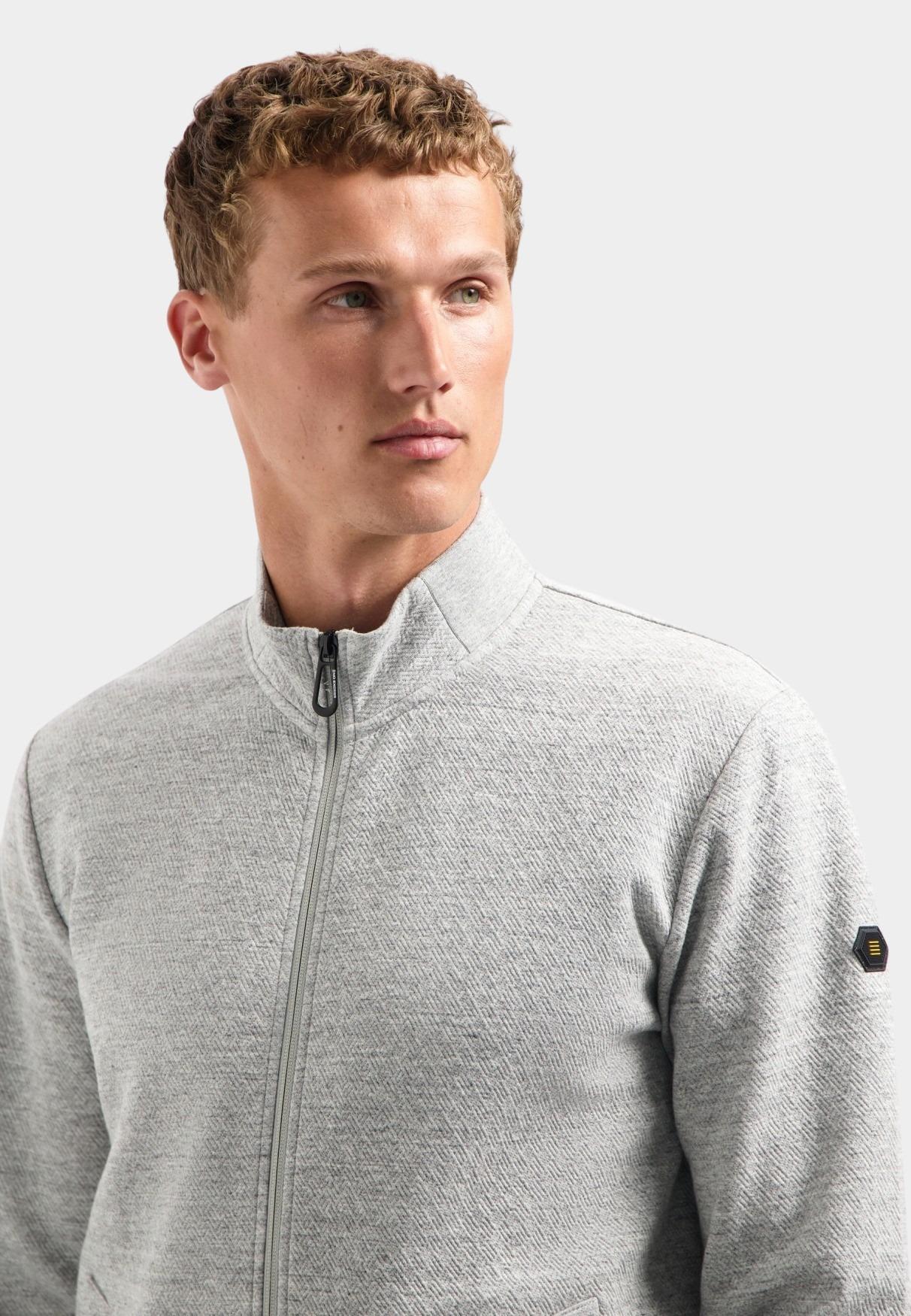 No Excess sweat vest Grijs Sweater Full Zip Stand Up-Col 29100815/102